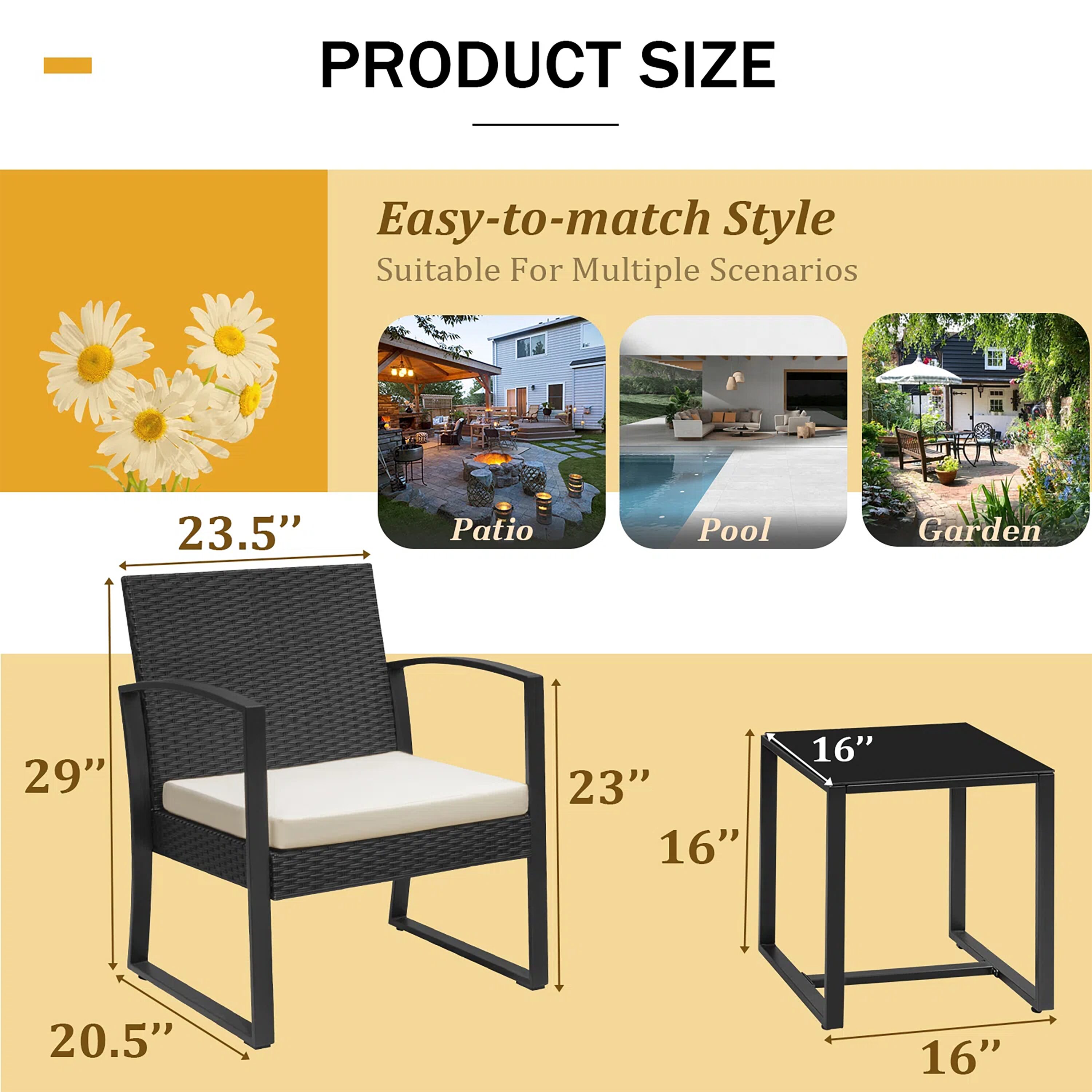 Vineego LS-PCS22-0027-02 Patio-Conversation-Sets - View #7