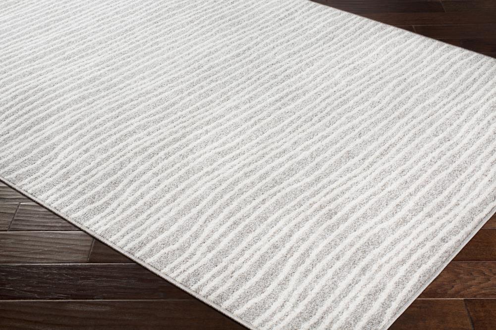 Surya Seville 8 x 10 Gray Indoor Stripe Industrial Area Rug at Lowes.com