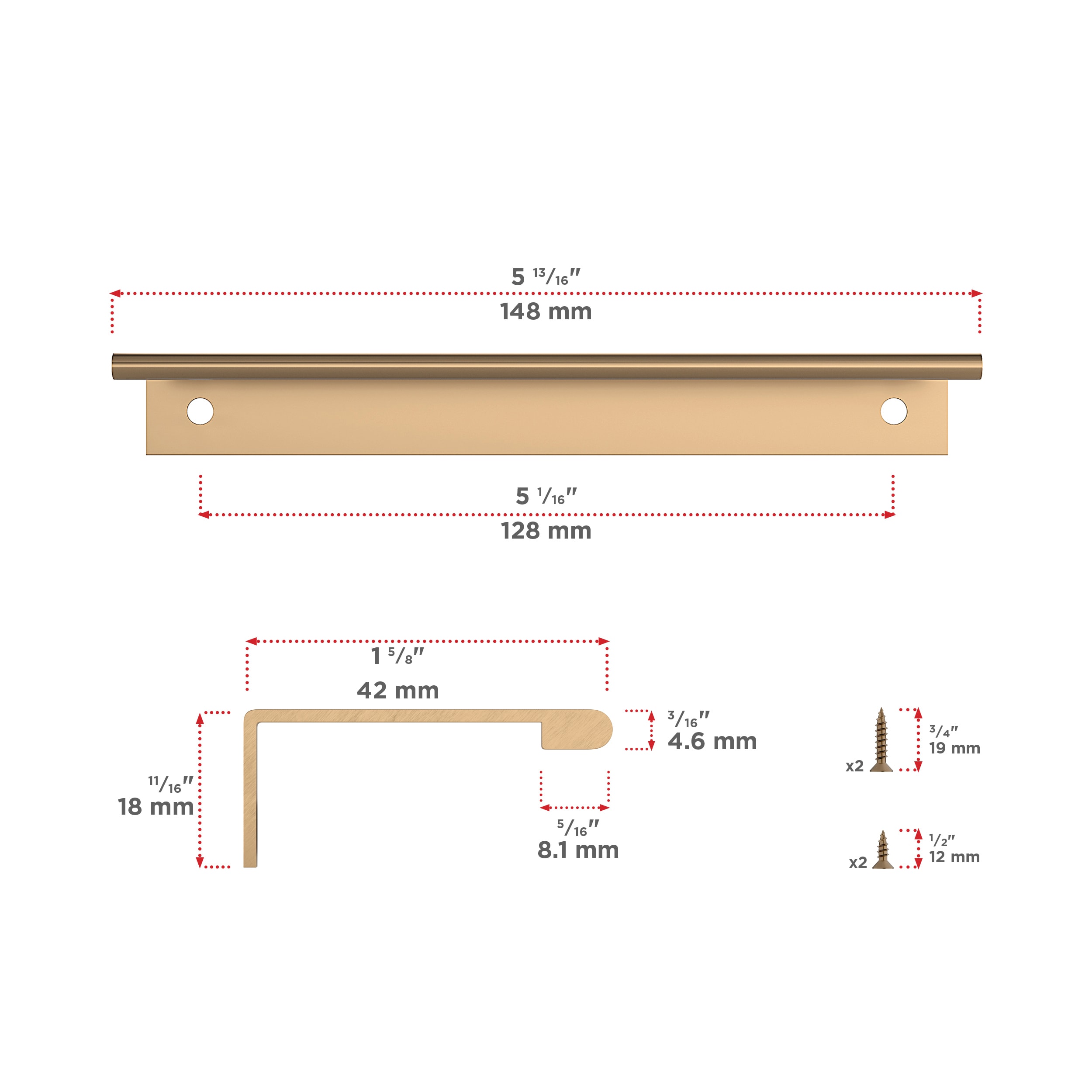 Richelieu BP9898128CHBRZ Cabinet-Pulls - View #4