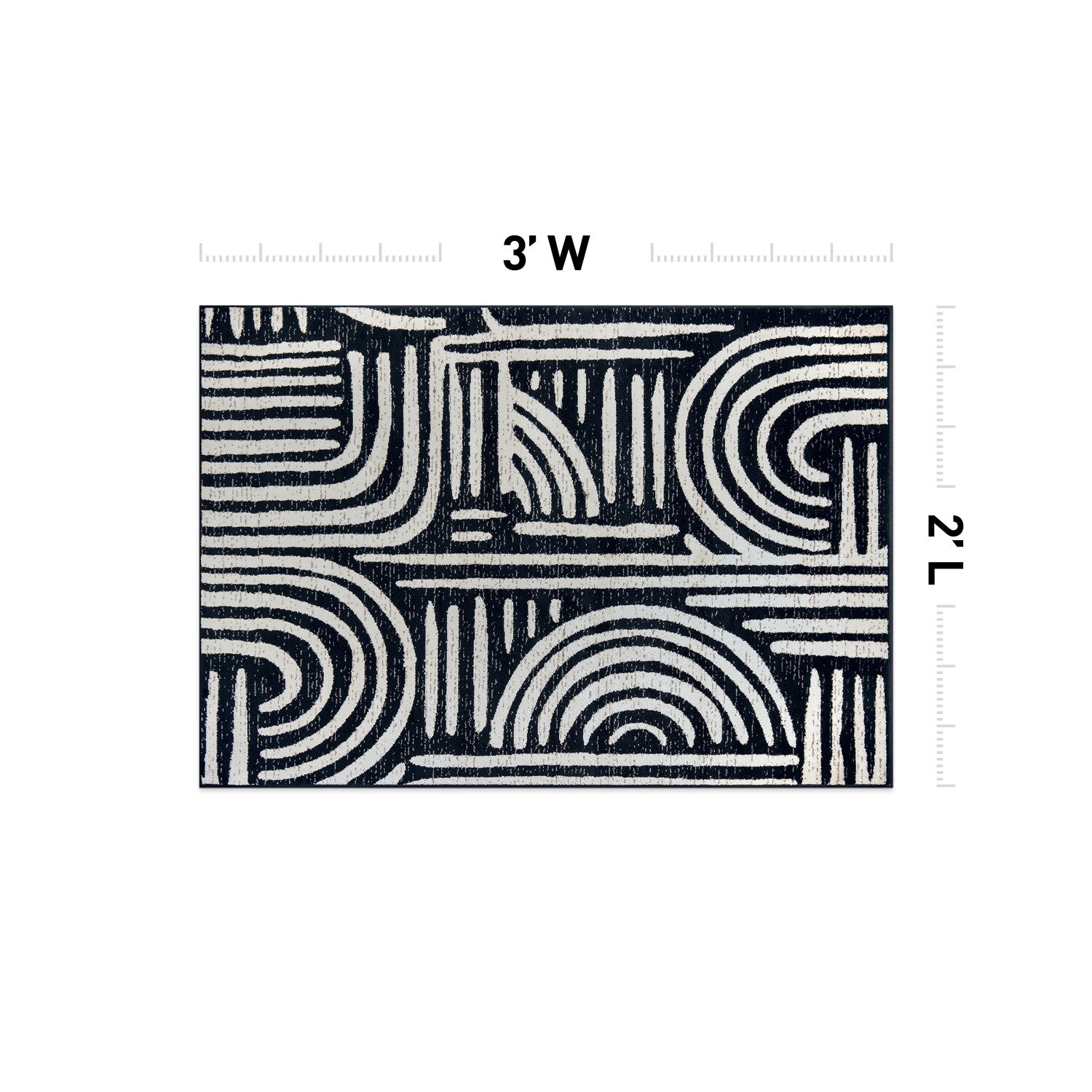 World Rug Gallery WR97BLACK2X3 rugs - View #2