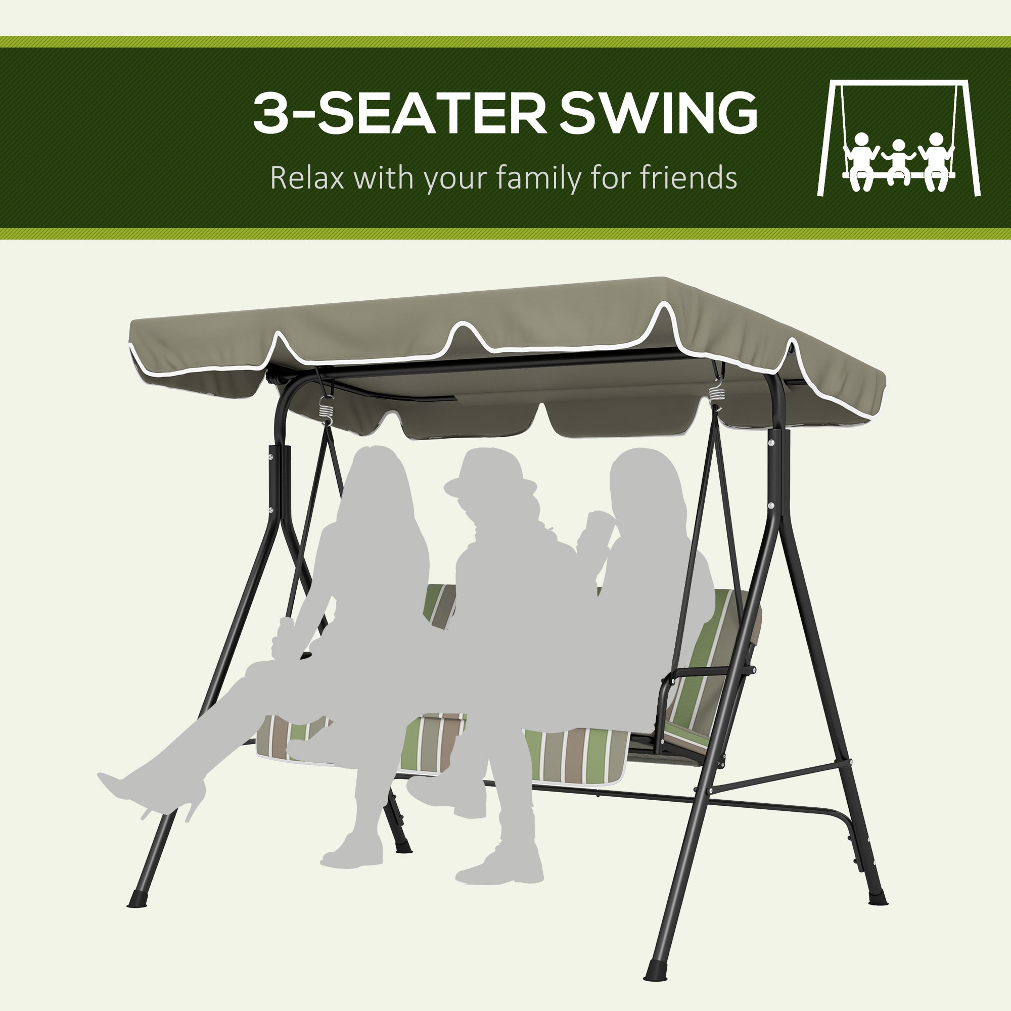 Forclover HYFE-10403NY Replace-Porch-Swing-Glider-Tops - View #9