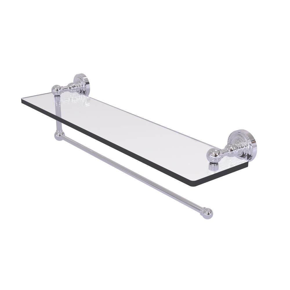 Allied Brass DT-1PT/22-PC Dottingham Polished Chrome 1-Tier Wall Mount Bathroom Shelf (22-in X 5-in)