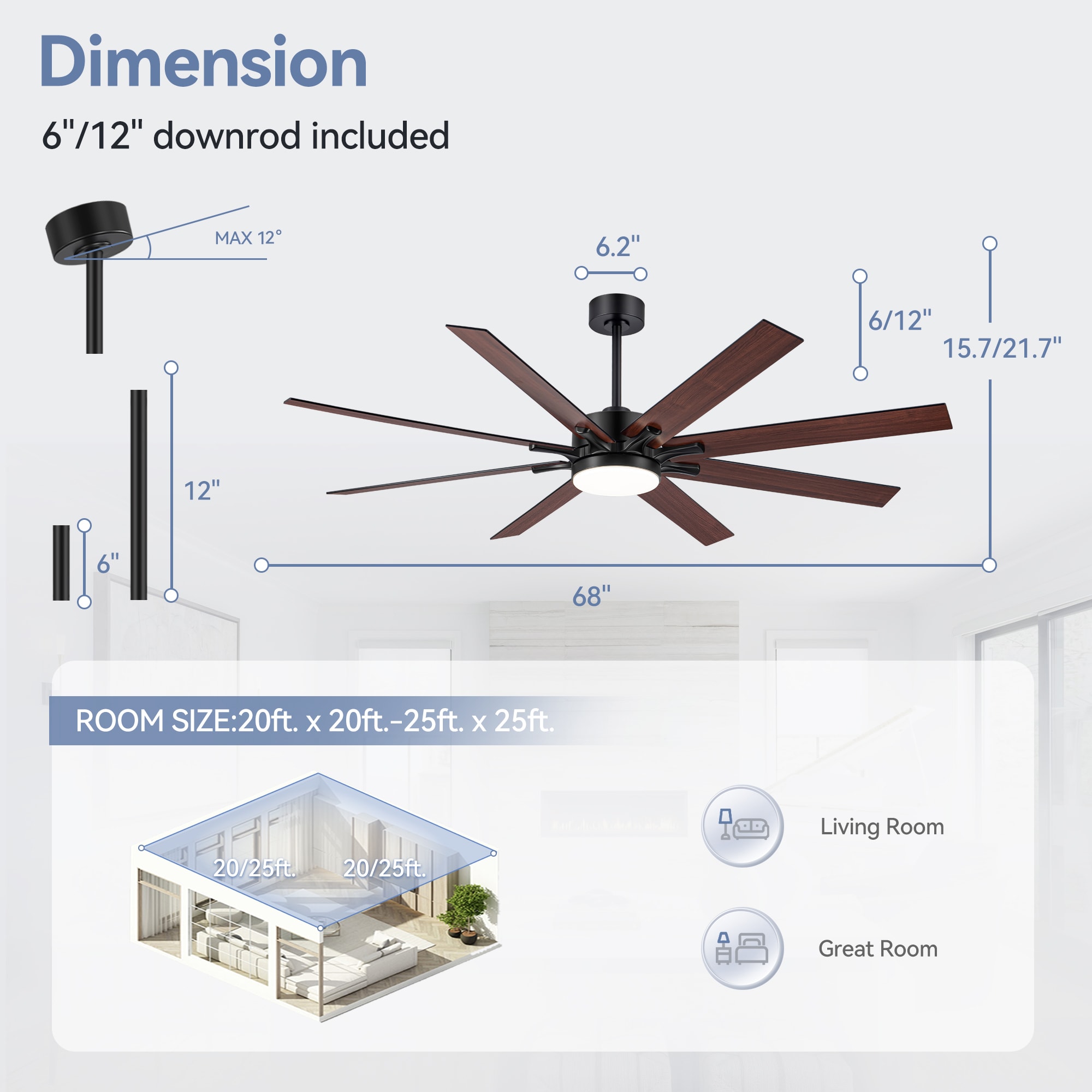 Breezary 30038-BK Ceiling-Fans - View #10