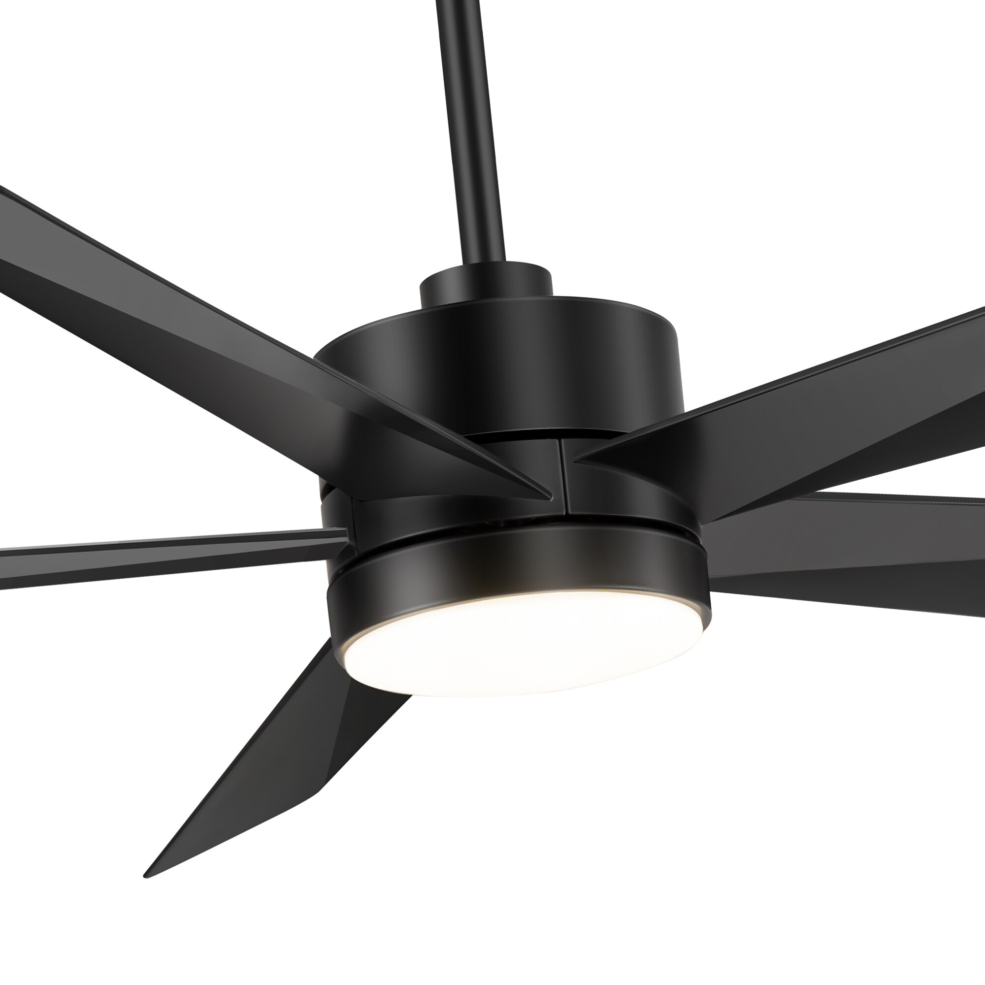 Breezary 65-in Color-Changing Integrated LED Matte Black with Black Blades Ceiling Fan With Light - Remote Included ( 5 -Blade )