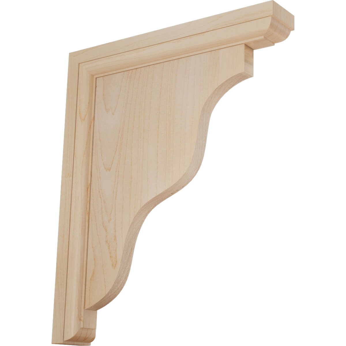 Ekena Millwork BKT01X09X11HAMA Hamilton 1-1/2-in x 9-in x 11-in Maple Brown Wood Standard bracket