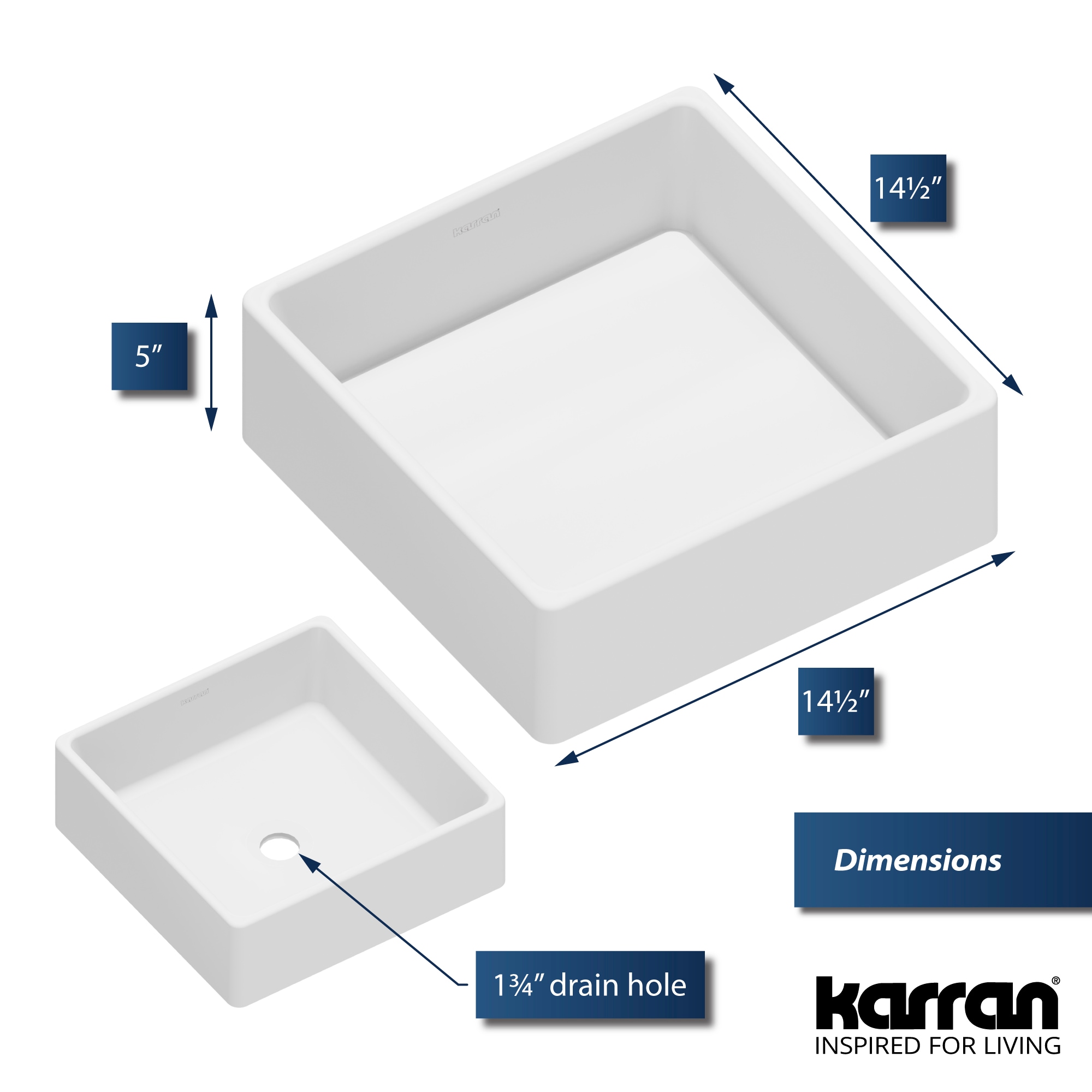 Karran QM175WH Bath-Sink - View #4