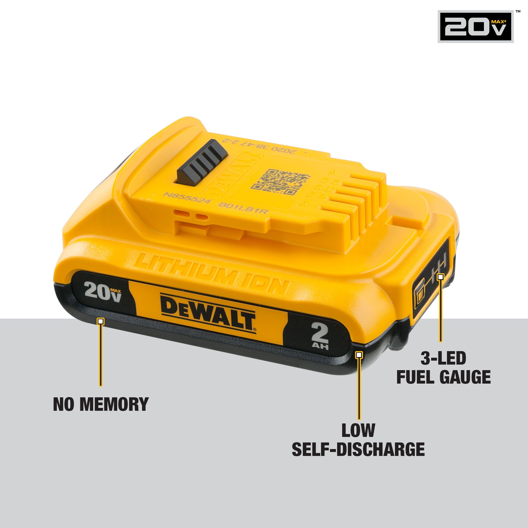 DEWALT®, 20V MAX, Battery and Charger Kit - 487D96