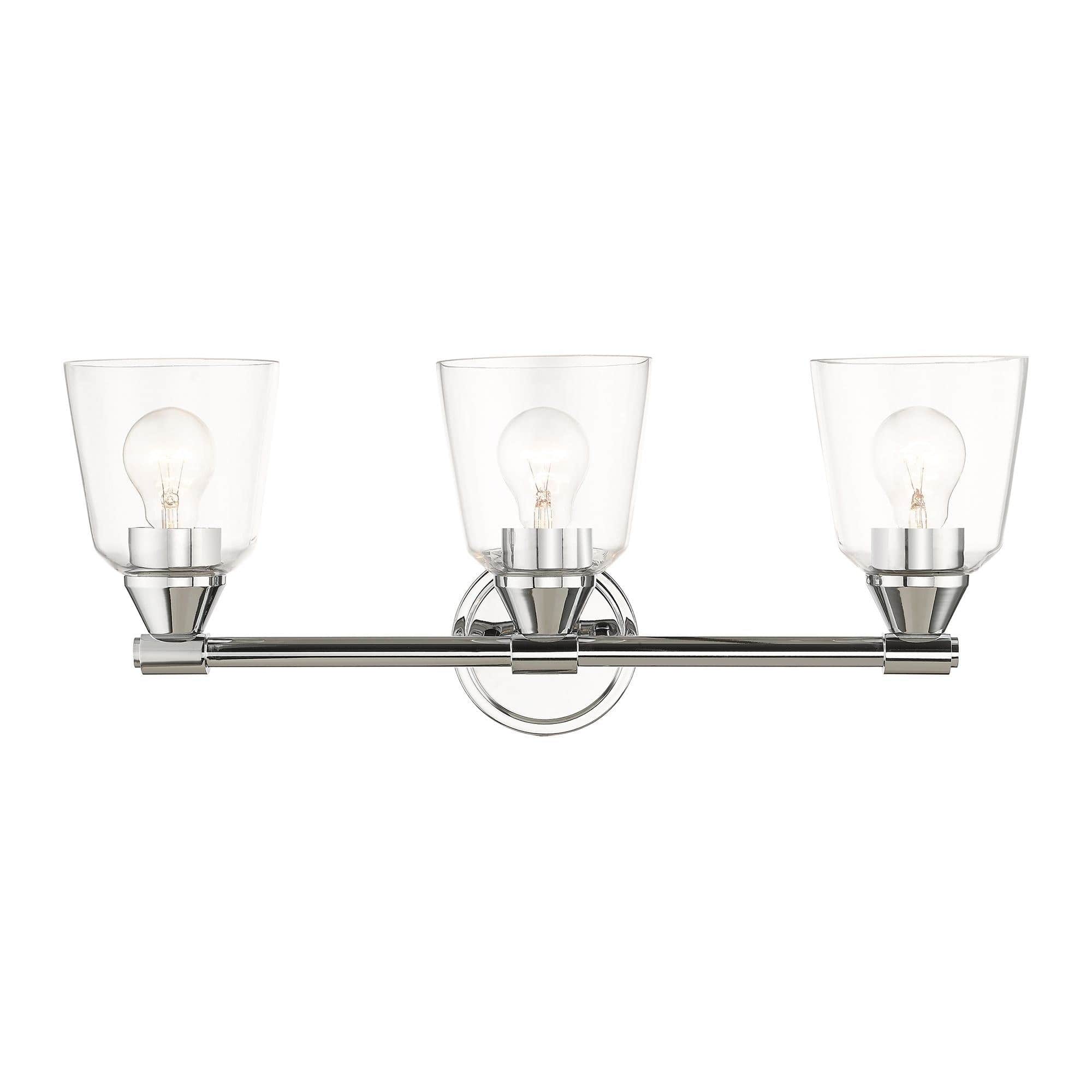 Livex Lighting Catania 3 - Light Polished Chrome Chrome Contemporary / Modern Incandescent Steel Wall Sconce