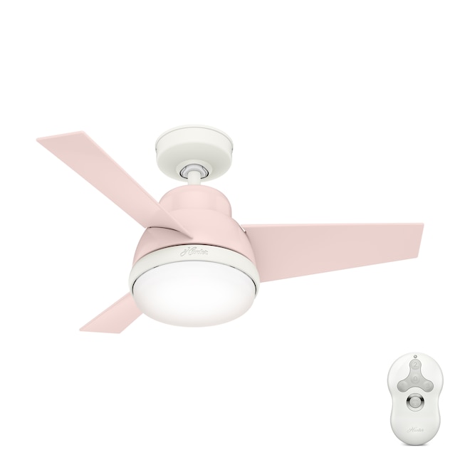Blush Pink Led Indoor Ceiling Fan, How Do You Program A Hunter Ceiling Fan Remote