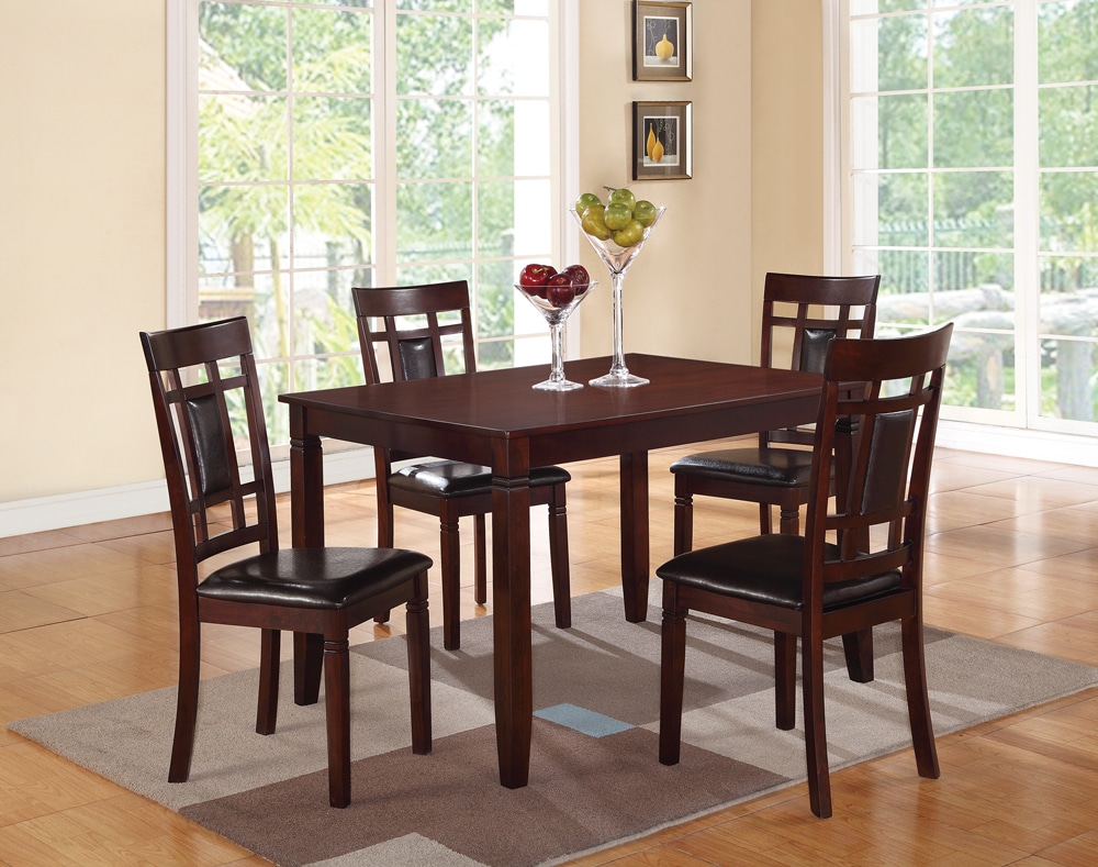 Benzara Brown and Black Contemporary/Modern Dining Room Set with ...