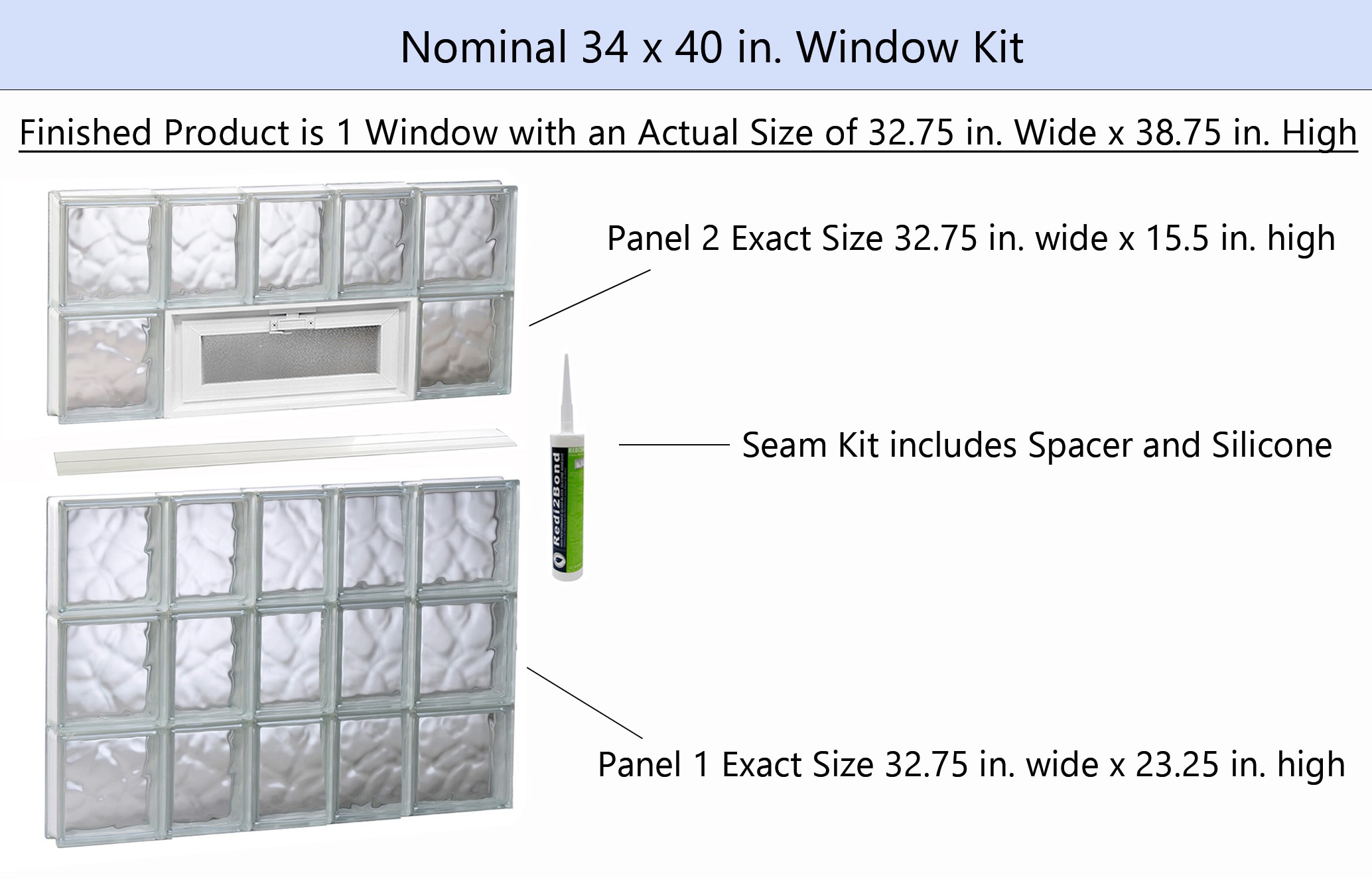REDI2SET V3440DC Glass-Block-Windows - View #2