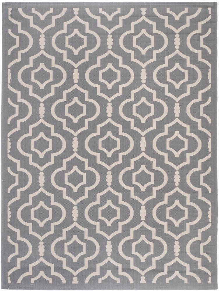 Safavieh CY6926-246-8 Courtyard Olina 8 x 11 (ft) Loomed Polypropylene Anthracite/Beige Rectangular Indoor/Outdoor Abstract Area rug
