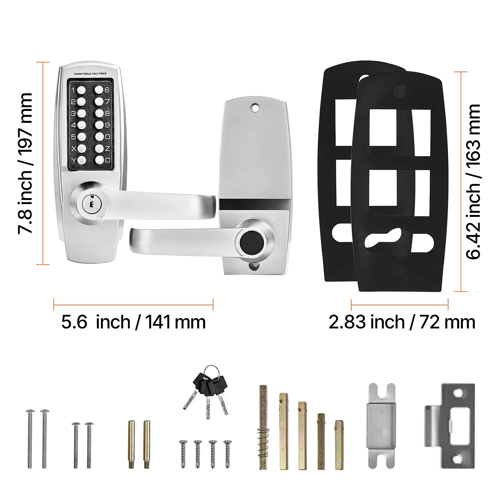 Wooakway FXLS0606-606DL04 Entry-Door-Flip-Locks - View #6