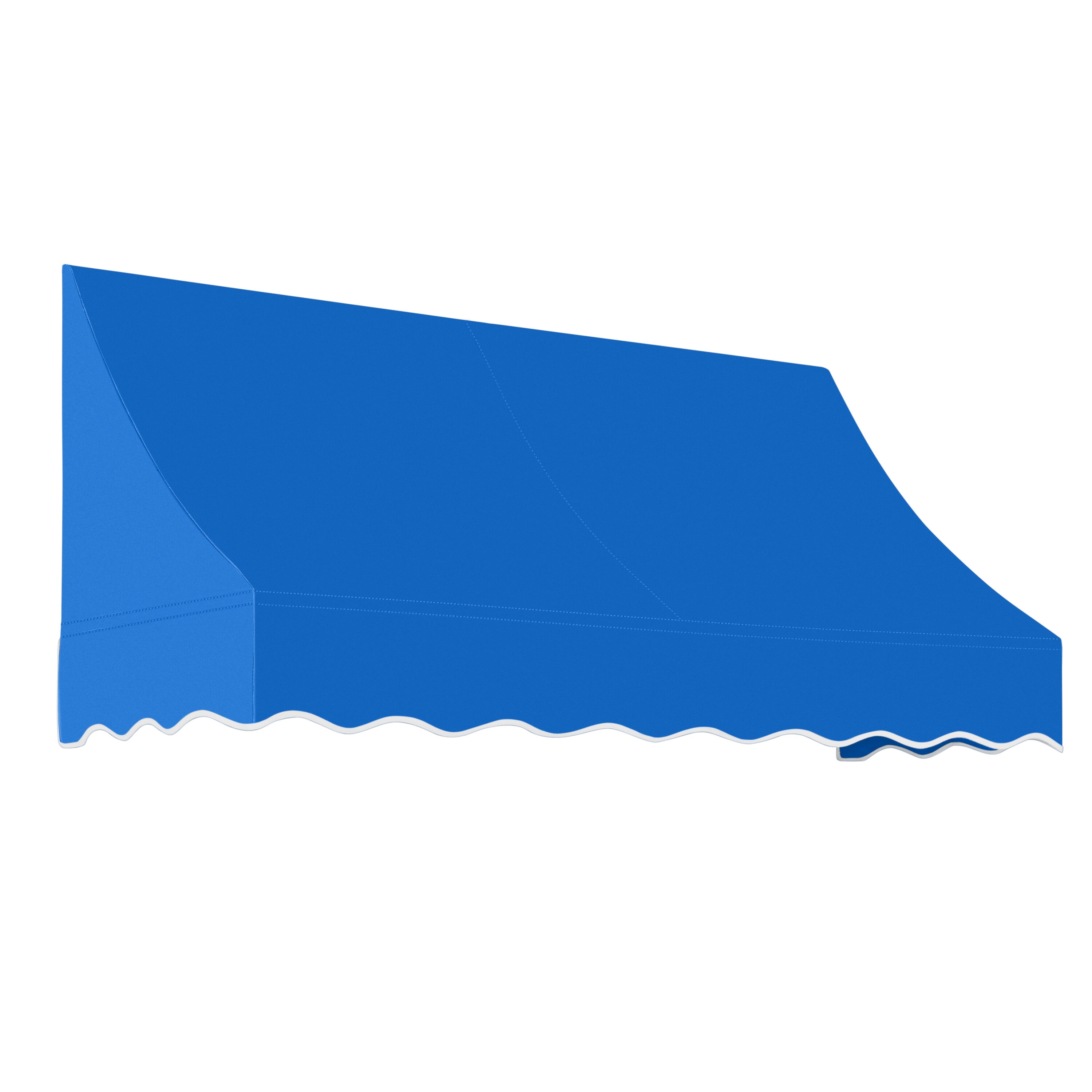 Awntech NT33-L-8BB Nantucket 100.5-in Wide x 36-in Projection x 44-in Height Fabric Bright Blue Solid Fixed Window/Door Awning