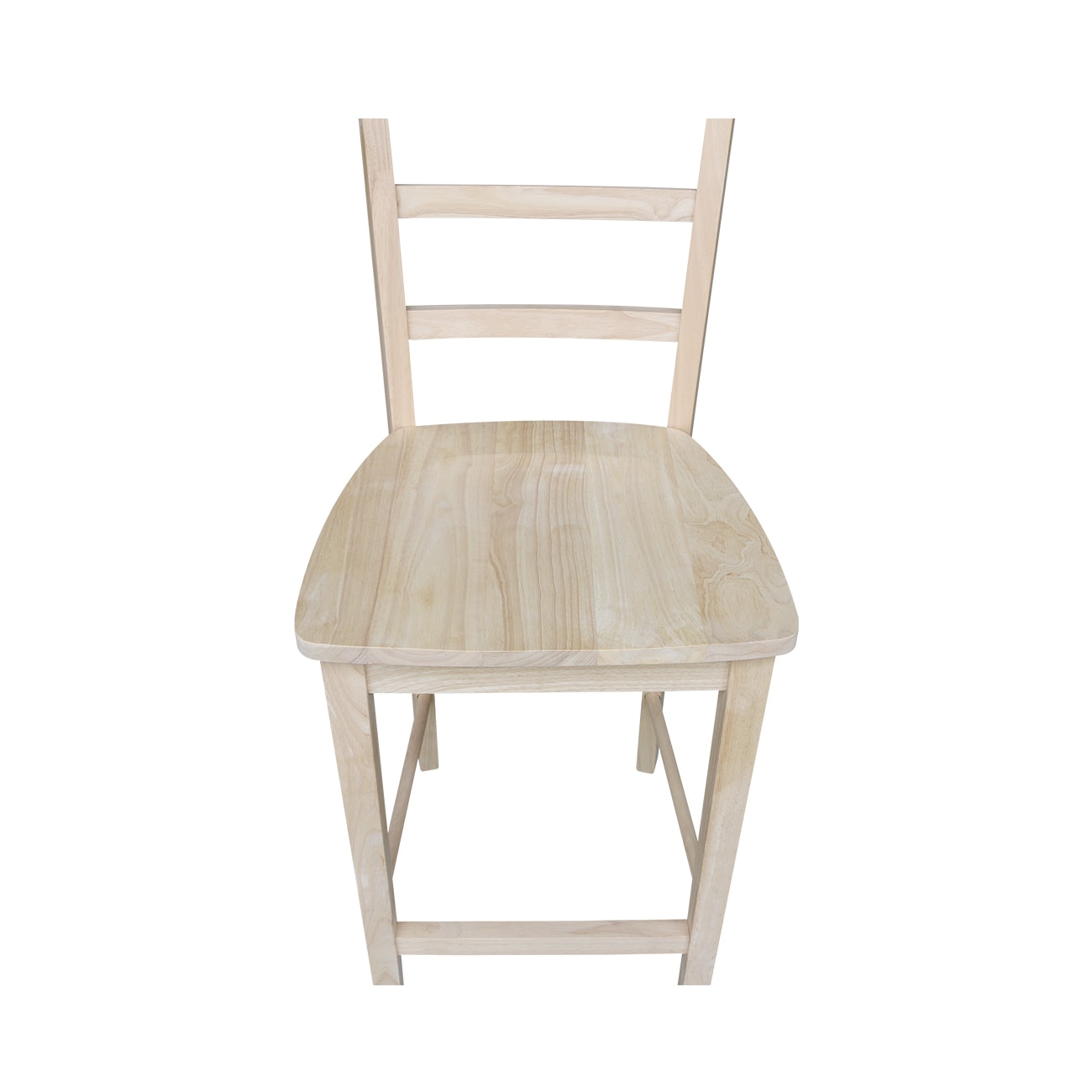 Traditional Unfinished Solid Parawood 24" Madrid Barstool