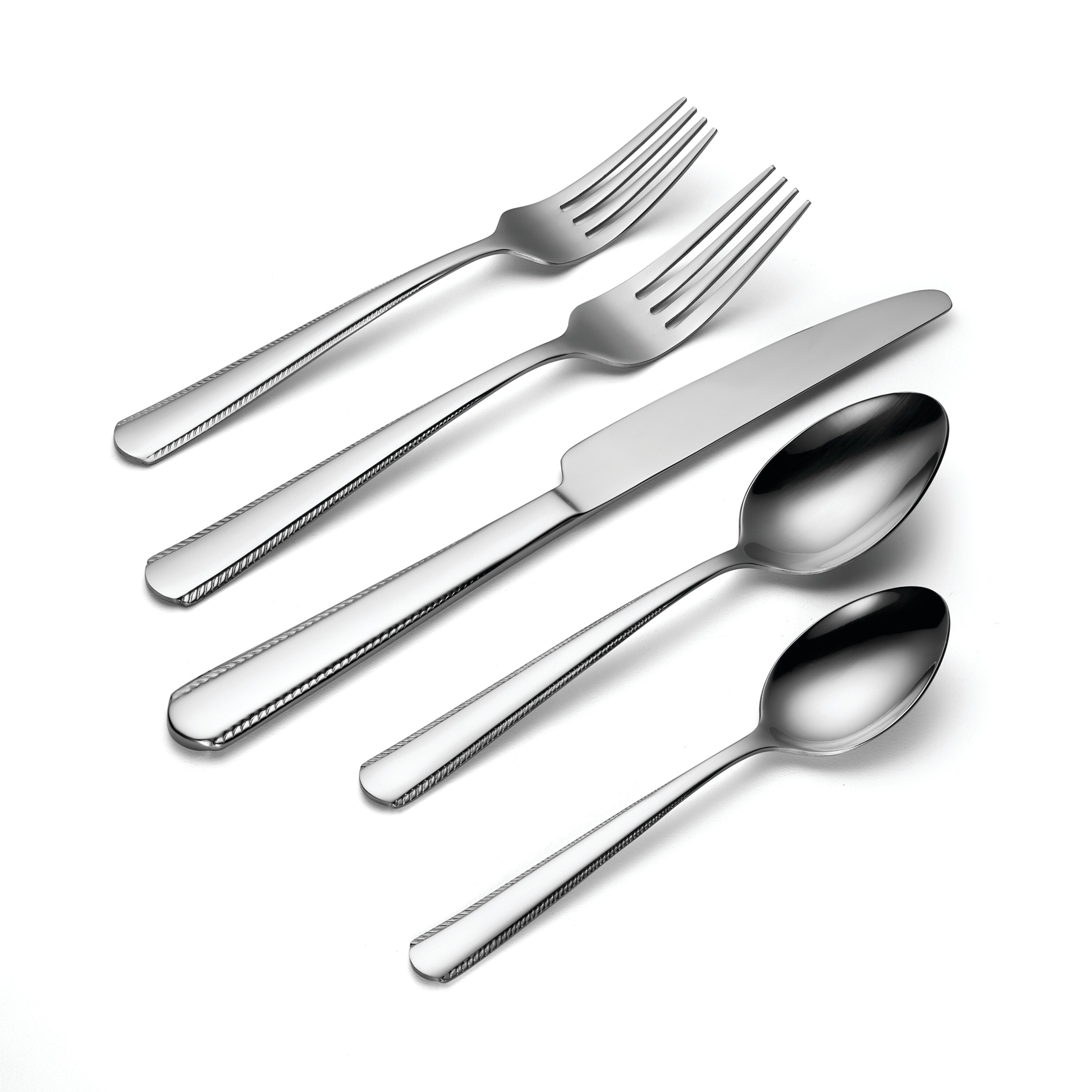 Oneida Gable 42Pieces Polished Modern Flatware in the Flatware