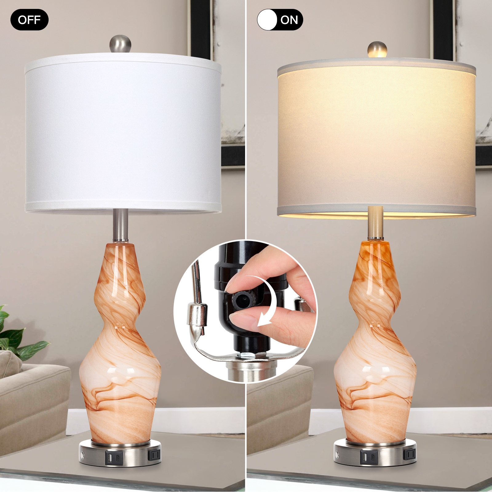UrFurnishings TD-333 Table-Lamps - View #5