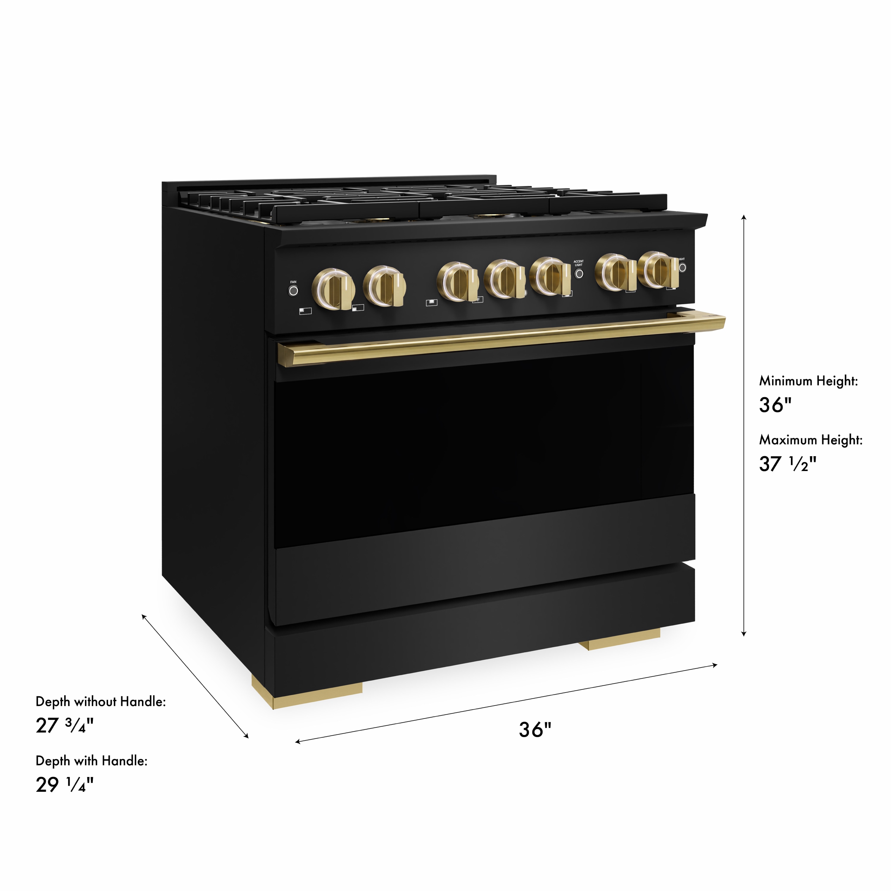 ZLINE KITCHEN & BATH PMGRBZ-36-G Freestanding-Gas-Ranges - View #3