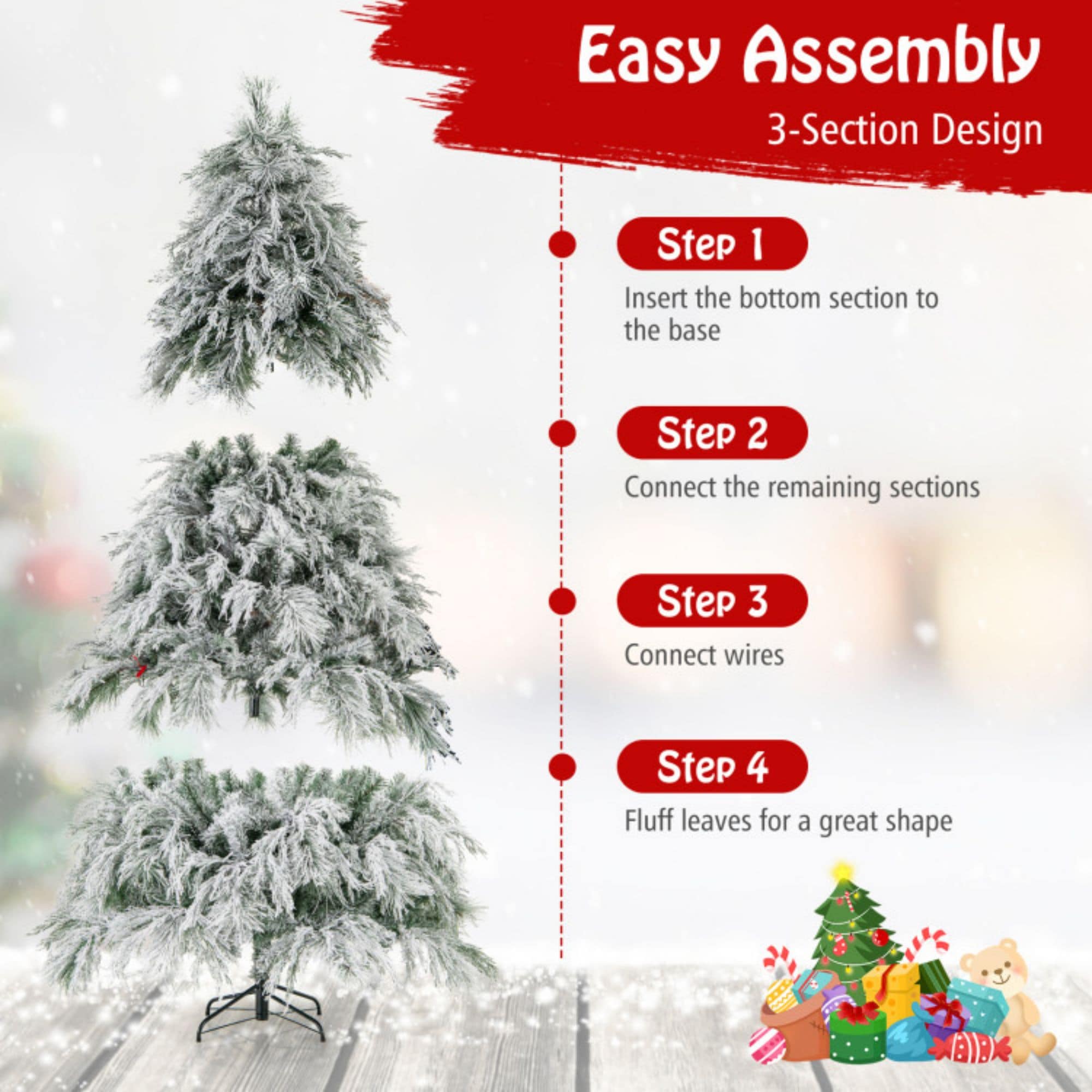 WELLFOR CR-K-M0544GN Artificial-Christmas-Trees - View #7
