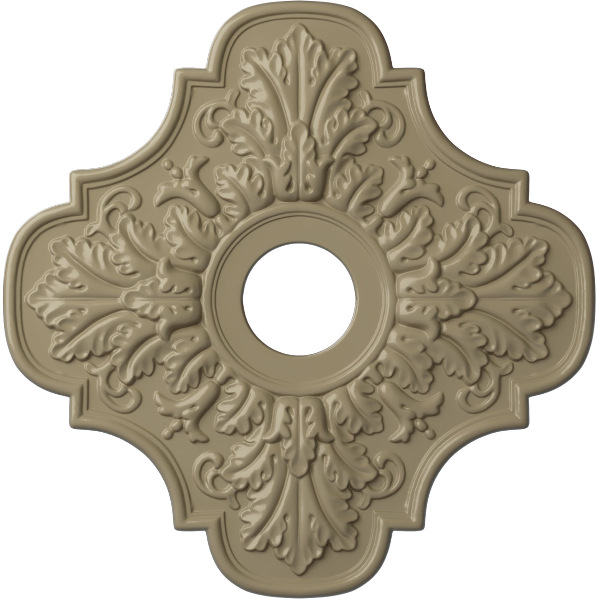 Ekena Millwork CM17PEGDF Peralta 17.75-in W x 17.75-in L Painted Gobi Desert Polyurethane Whole Ceiling Medallion