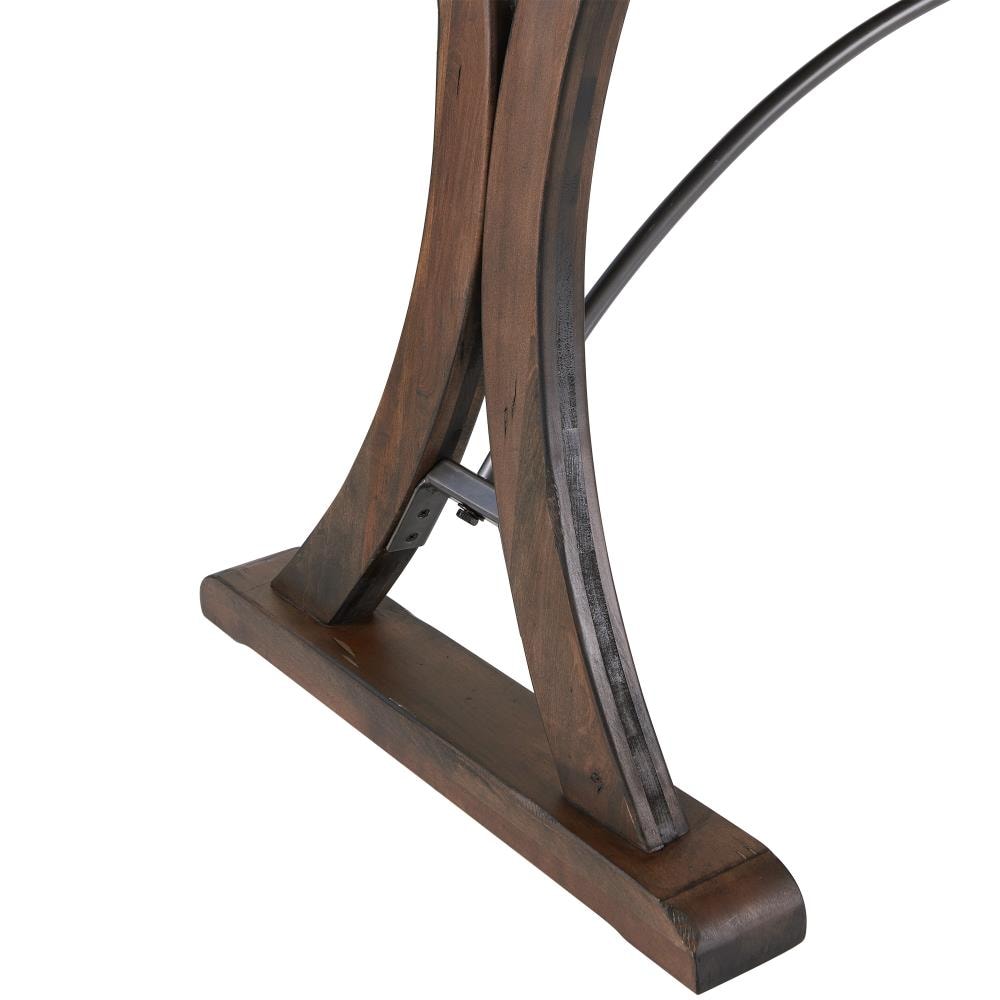 Transitional Farmhouse Acacia Wood 36"x60" Extendable Dining Table