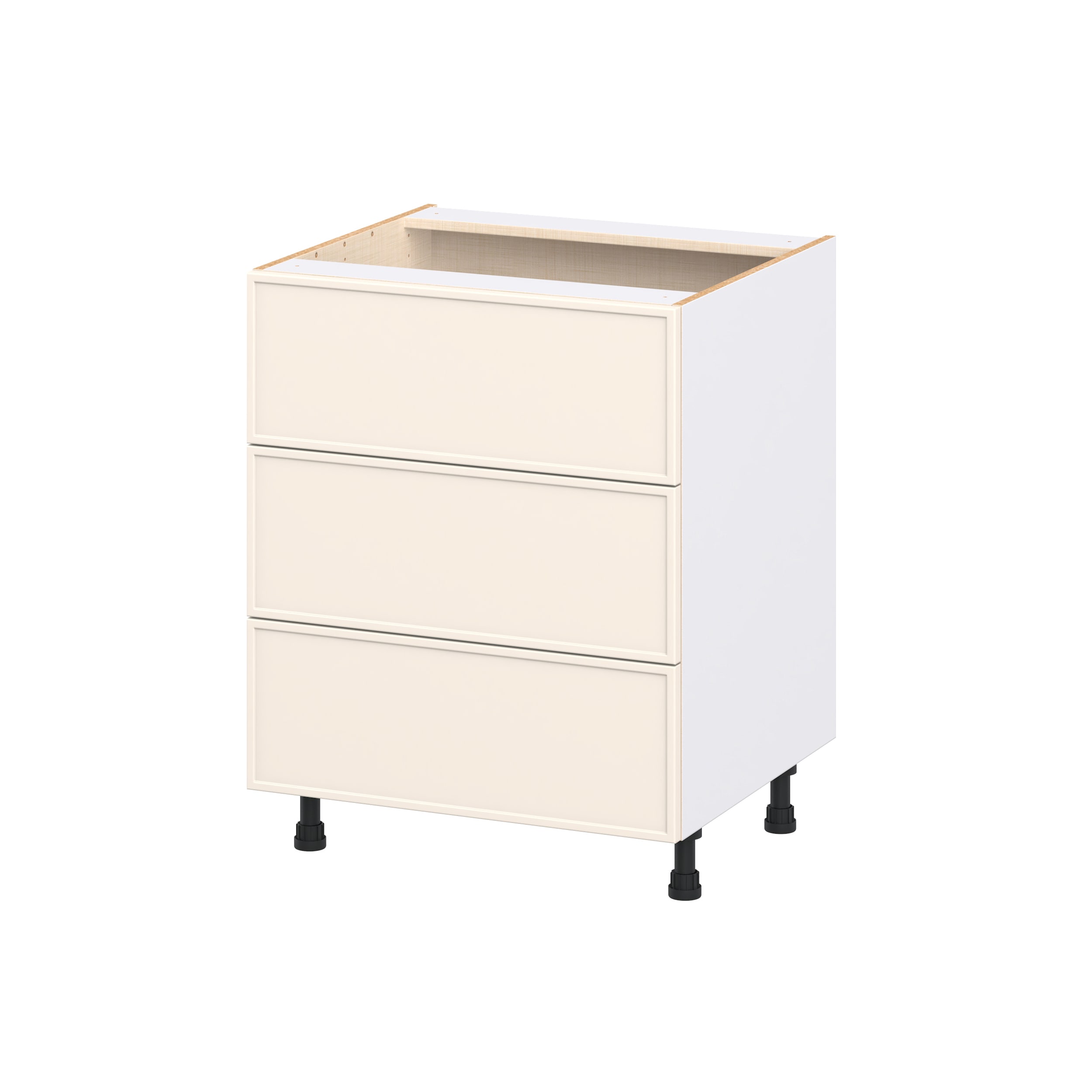 Hugo&Borg DSB3DA27WD-CI Chapel Hill 27-in W x 34.5-in H x 24.66-in D Washed Linen 3 -Drawers Drawer Base Fully assembled Cabinet Flat Panel