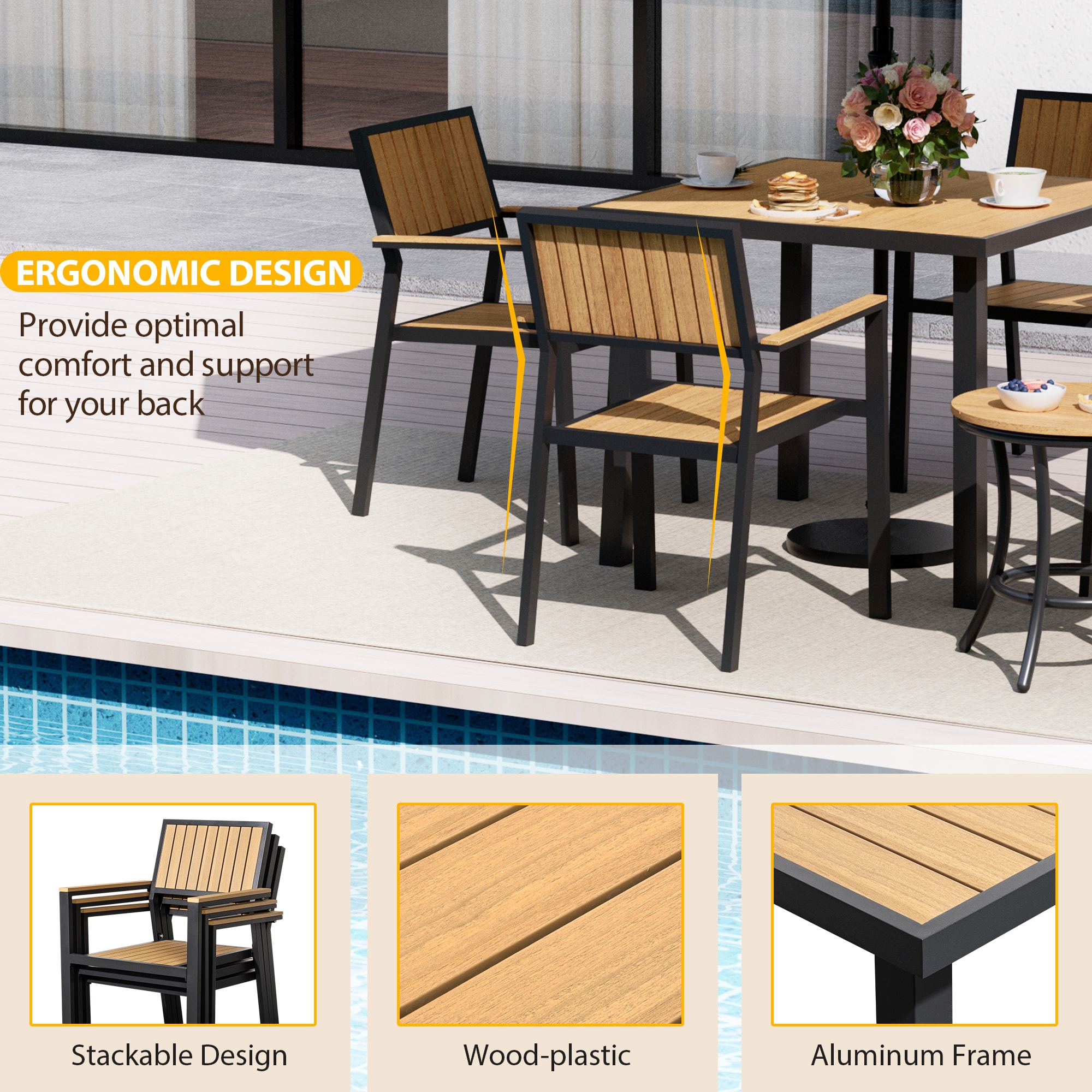 PamaPic TB-SM-CZ-6-HC-WL1 Patio-Dining-Sets - View #6