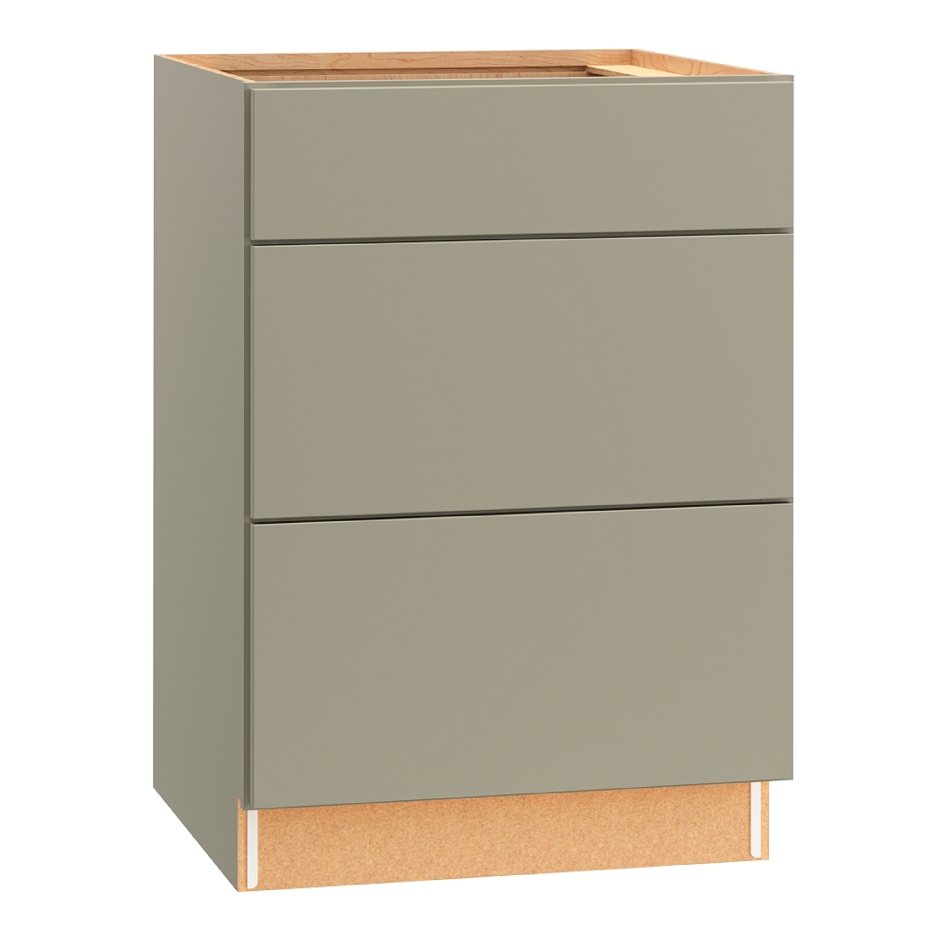 Diamond NOW G15 DB24 Wintucket 24-in W x 35-in H x 23.75-in D Cloud Gray 3 -Drawers Drawer Base Fully assembled Cabinet (Recessed Panel