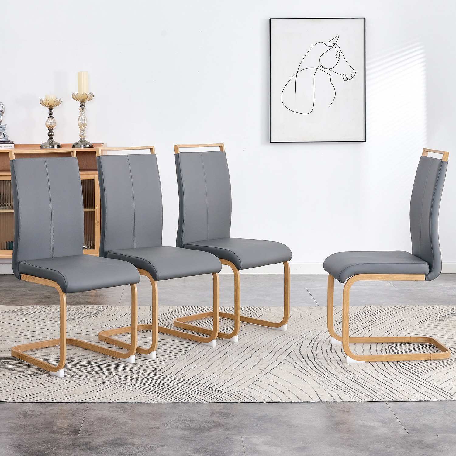 SINOFURN SYA370043GY Dining-Chairs - View #2
