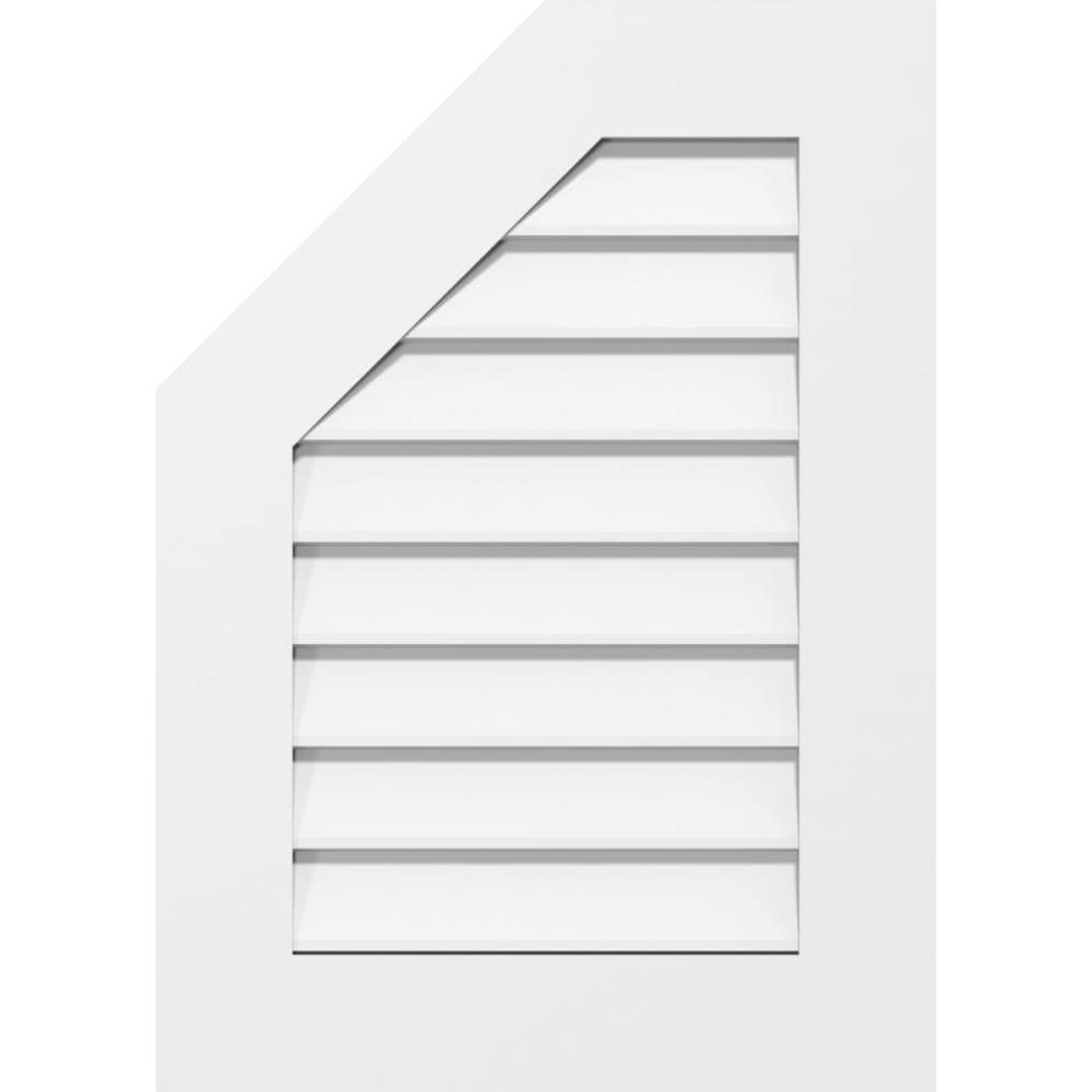 Ekena Millwork GVPOL20X2001SN 20-Inches x 20-Inches Off-white Octagon PVC Gable Louver Vent