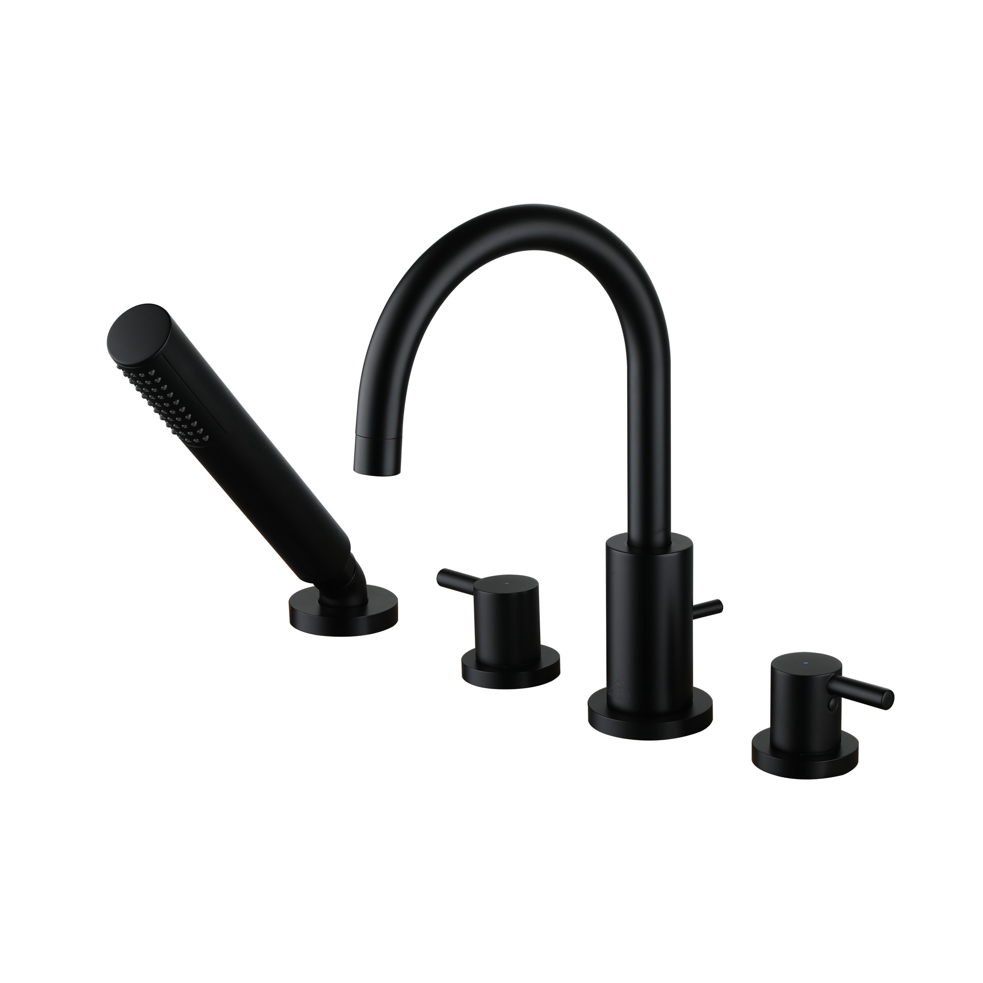 CASAINC CALTC11BN Matte black 2-handle Deck-mount Roman Low-arc Bathtub Faucet with Hand Shower ( Valve Included )