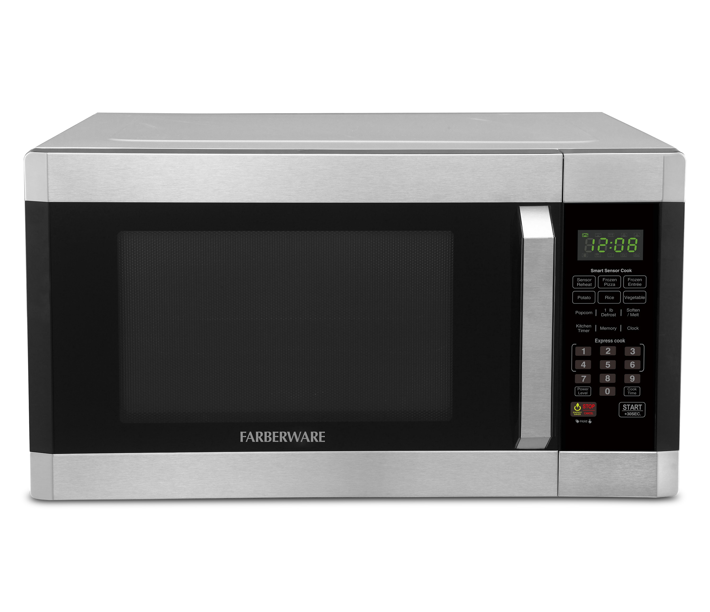 Farberware FMO16AHTPLB 1.6-cu ft Large (Greater than 1.5-cu ft) 1100 -Watt Sensor Cooking Controls Countertop Microwave ( Stainless Steel/Platinum )