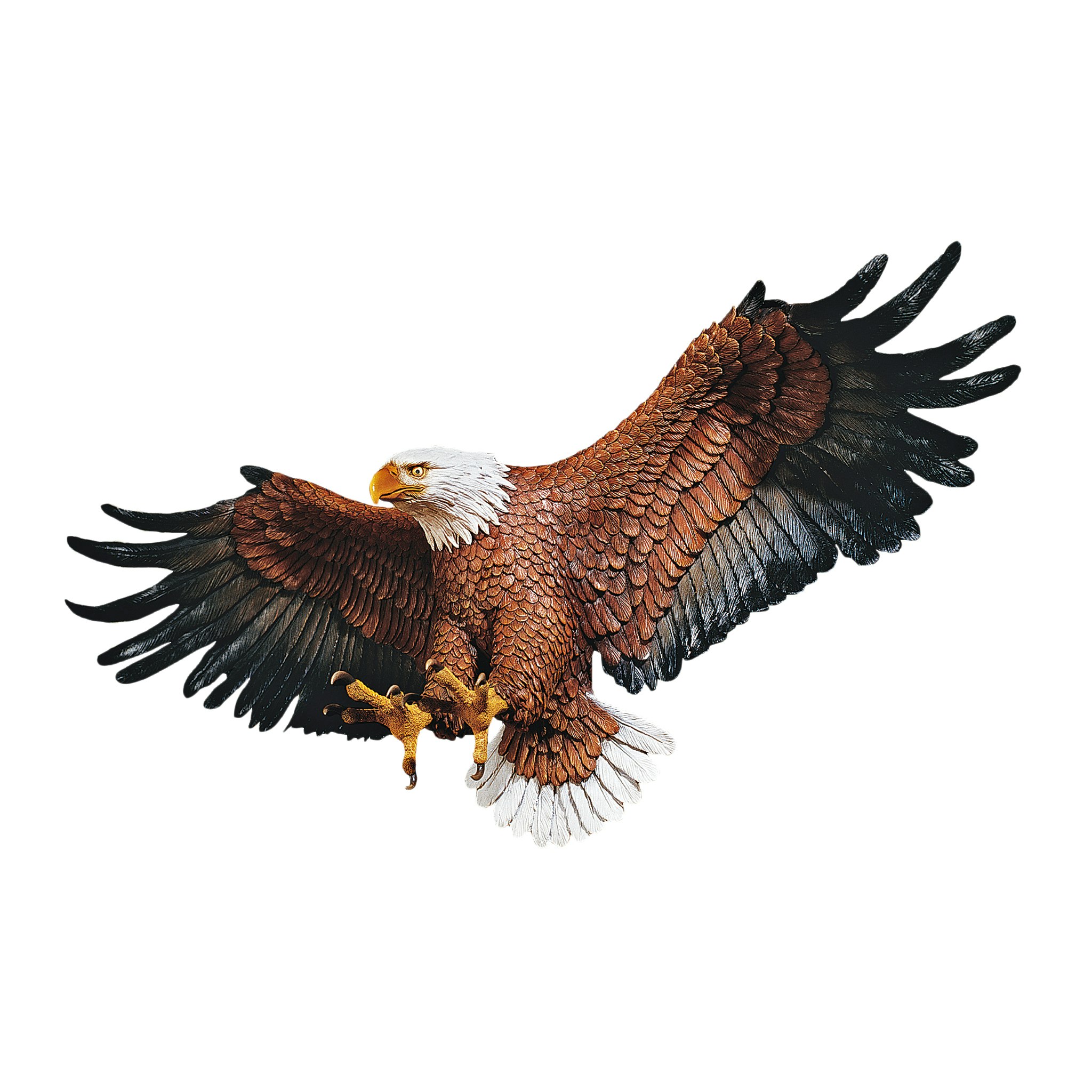 Large Multicolored Resin American Eagle Wall Sculpture