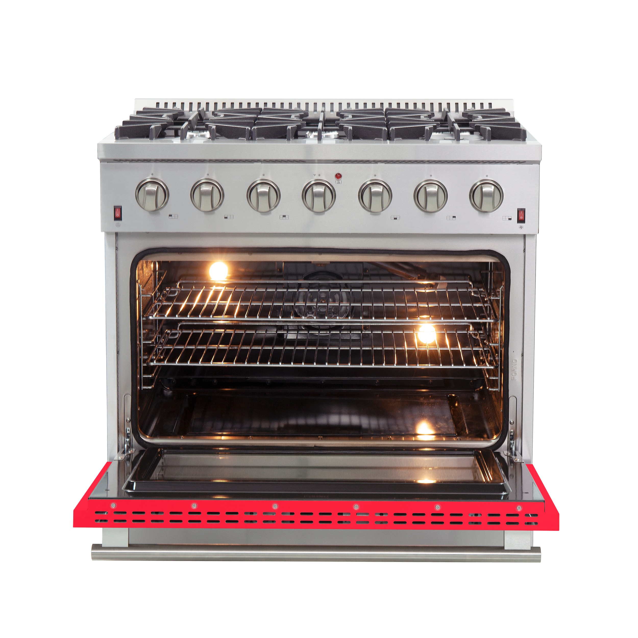 FORNO FFSGS6244-36RED Freestanding-Gas-Ranges - View #3