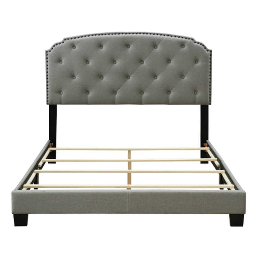 CASAINC LY-WF112AAE Gray Queen Upholstered Platform Bed