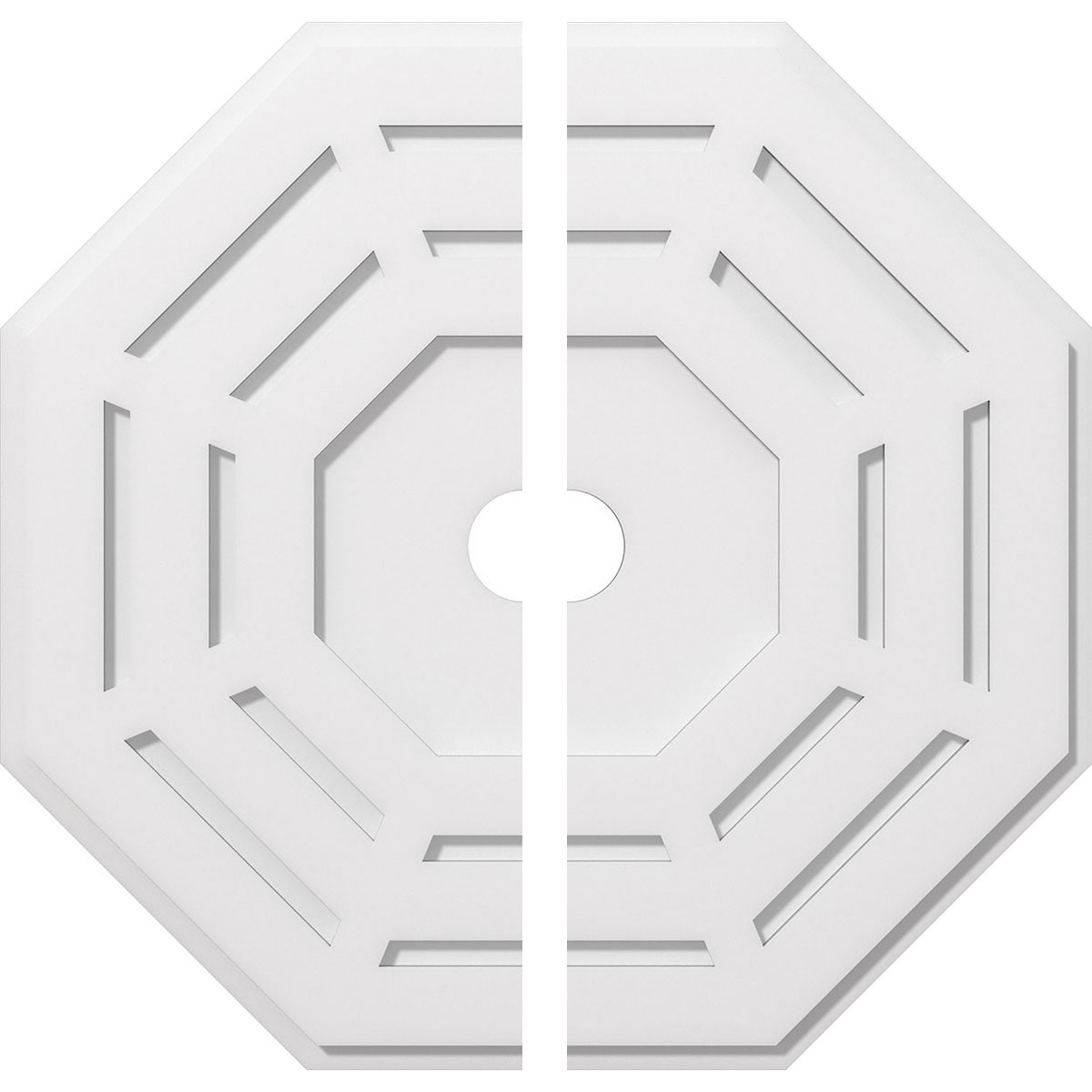 Ekena Millwork CMP28WN2-03000 Westin 28-in W x 28-in L Contemporary PVC Split Ceiling Medallion