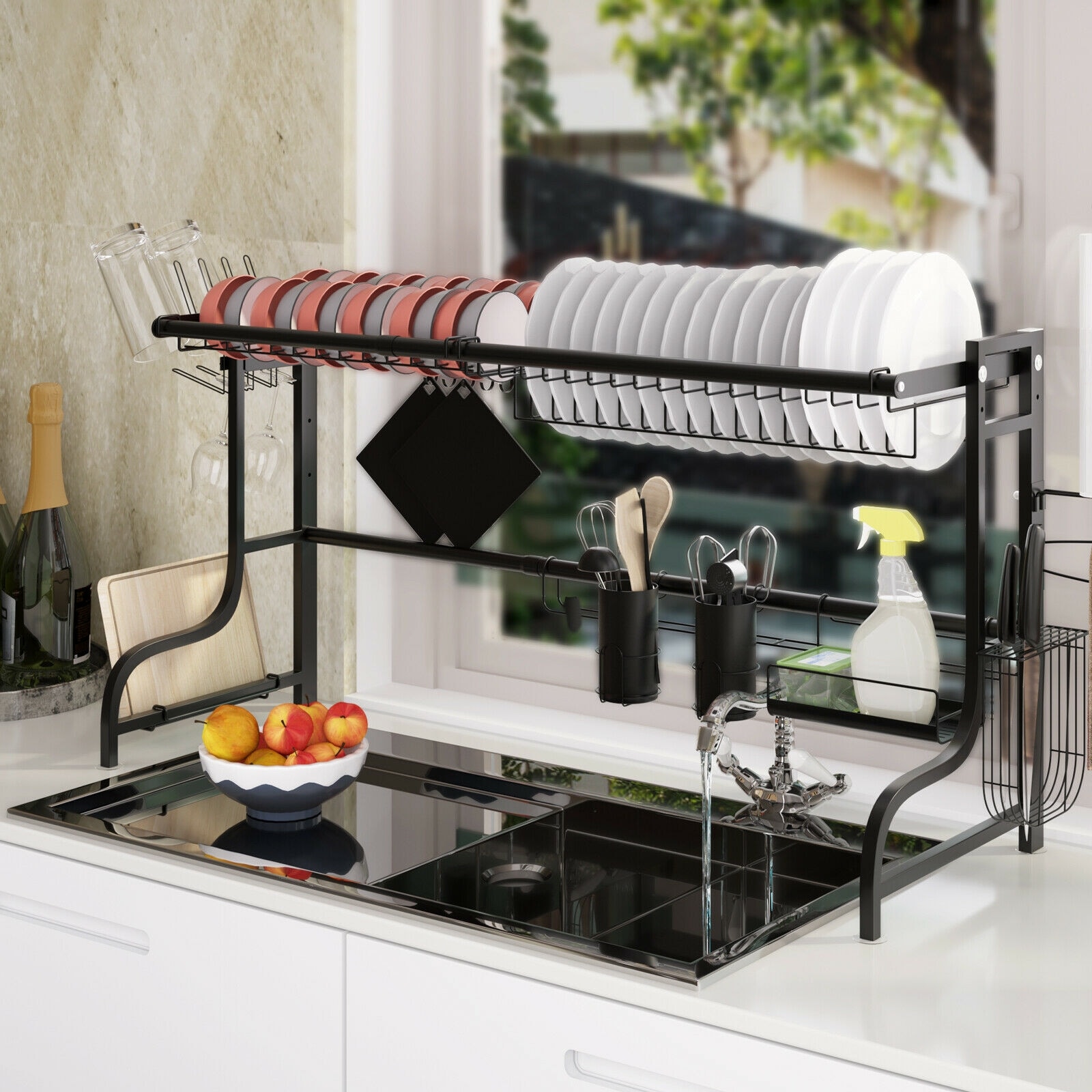 GZMR 14-in W x 23.5-in L x 21-in H Stainless Steel Decanter Drying Rack in  the Dish Racks & Trays department at