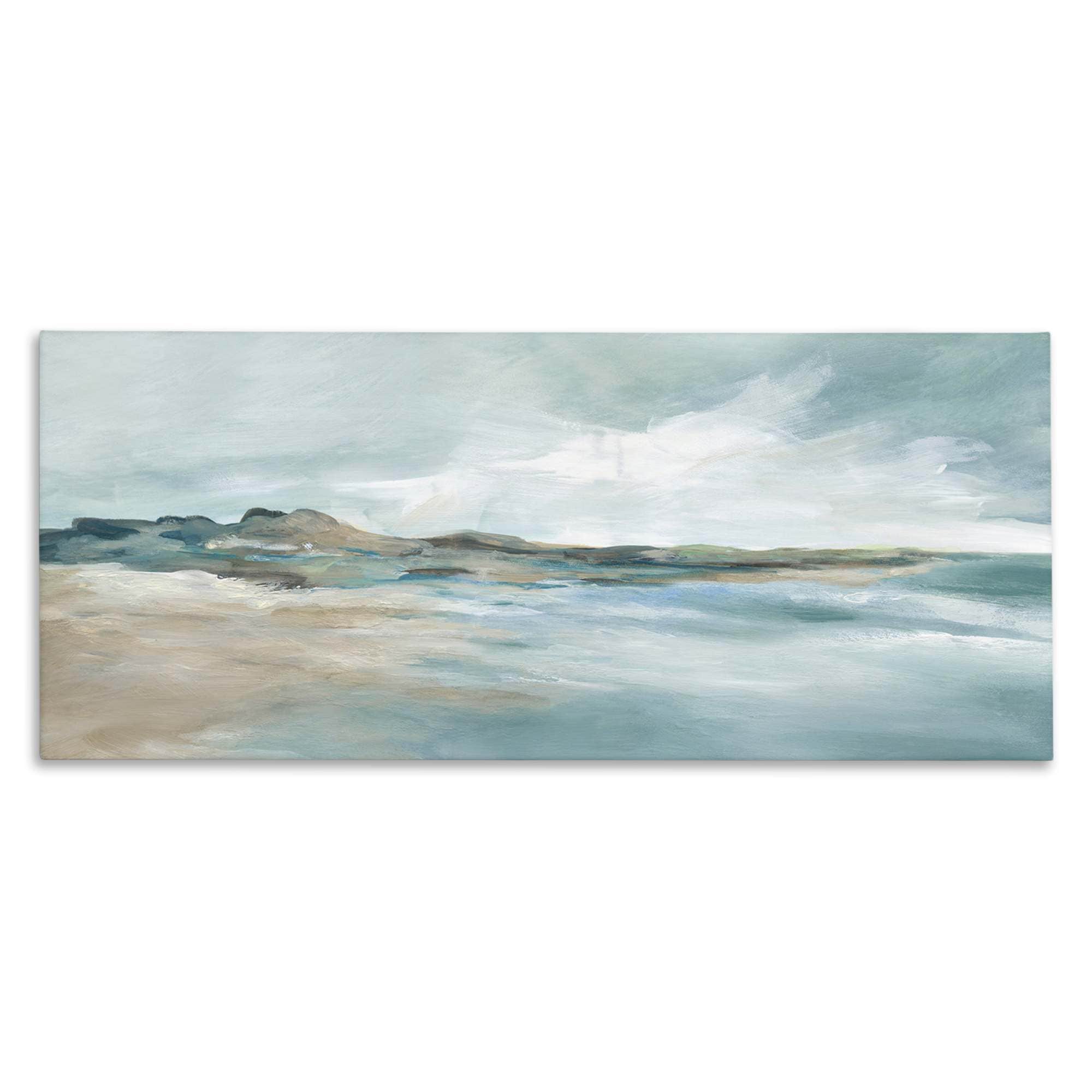 Stupell Industries BS-178-CN-20X48 Blue Gradient Beach Scene Canvas design by Carol Robinson