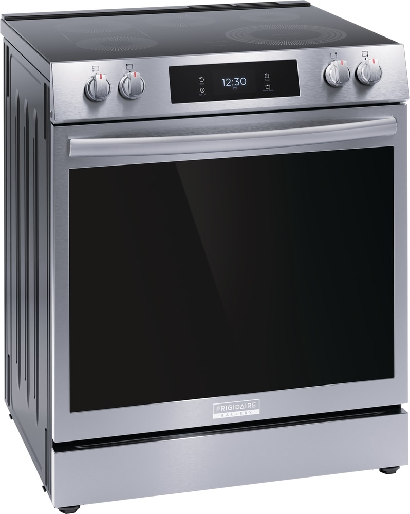 Frigidaire Gallery 30'' Front Control Electric Range with Air Fry Stainless  Steel-FGEH3047VF