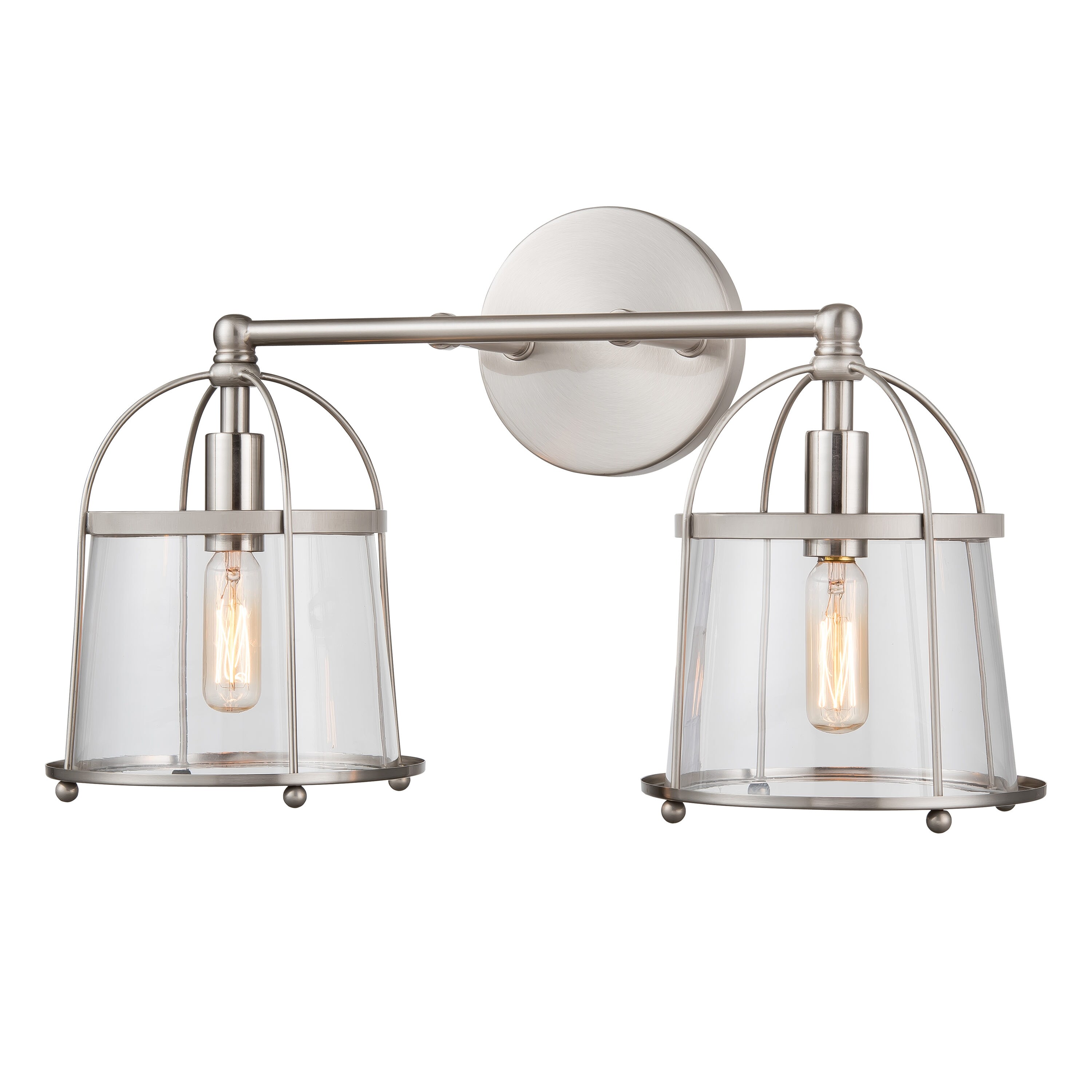 Westmore by ELK Lighting LWVL-220308201 Langford 17-in 2-Light Satin Nickel LED Transitional Vanity Light