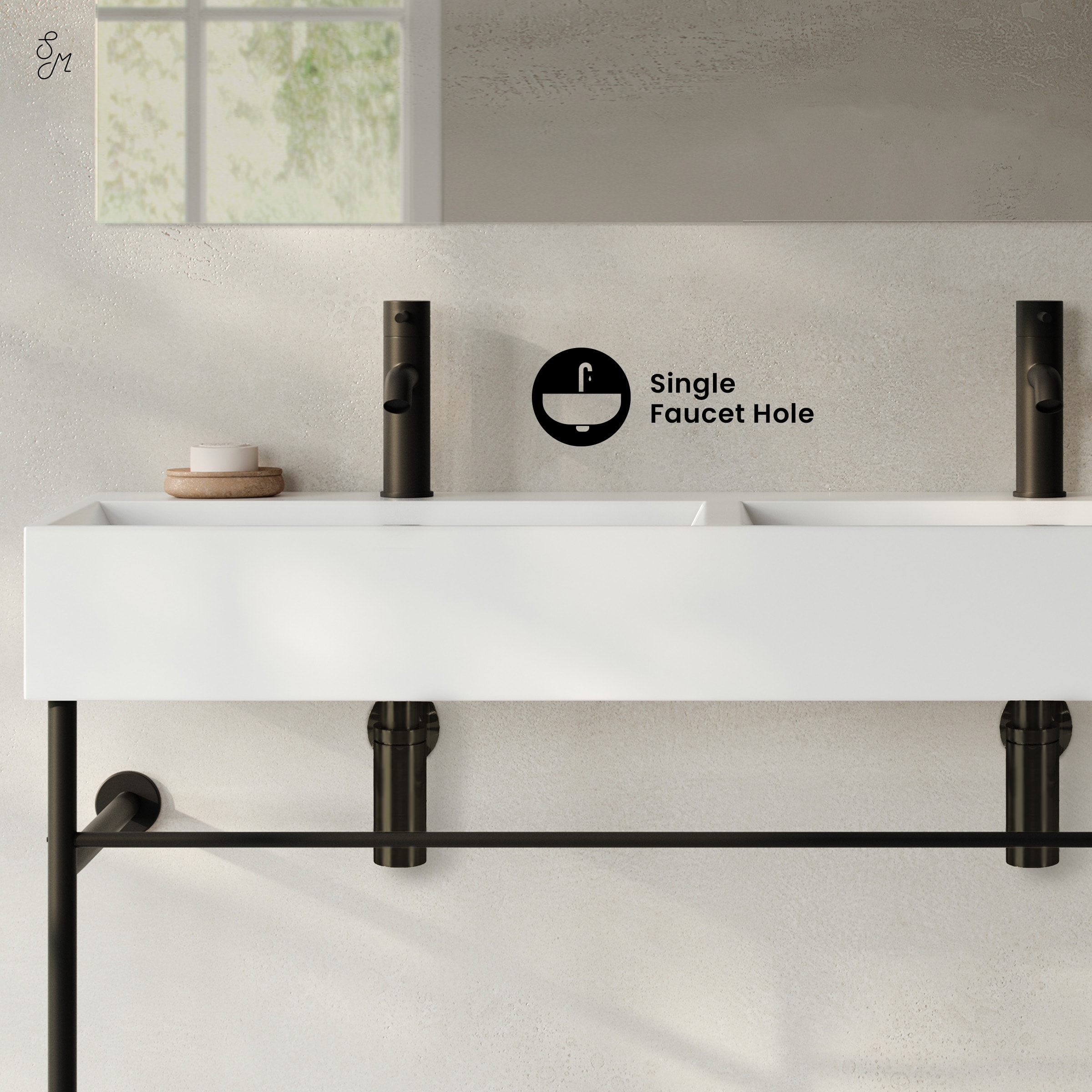 Swiss Madison SM-25-CSREI01MB-D Console-Sinks - View #4
