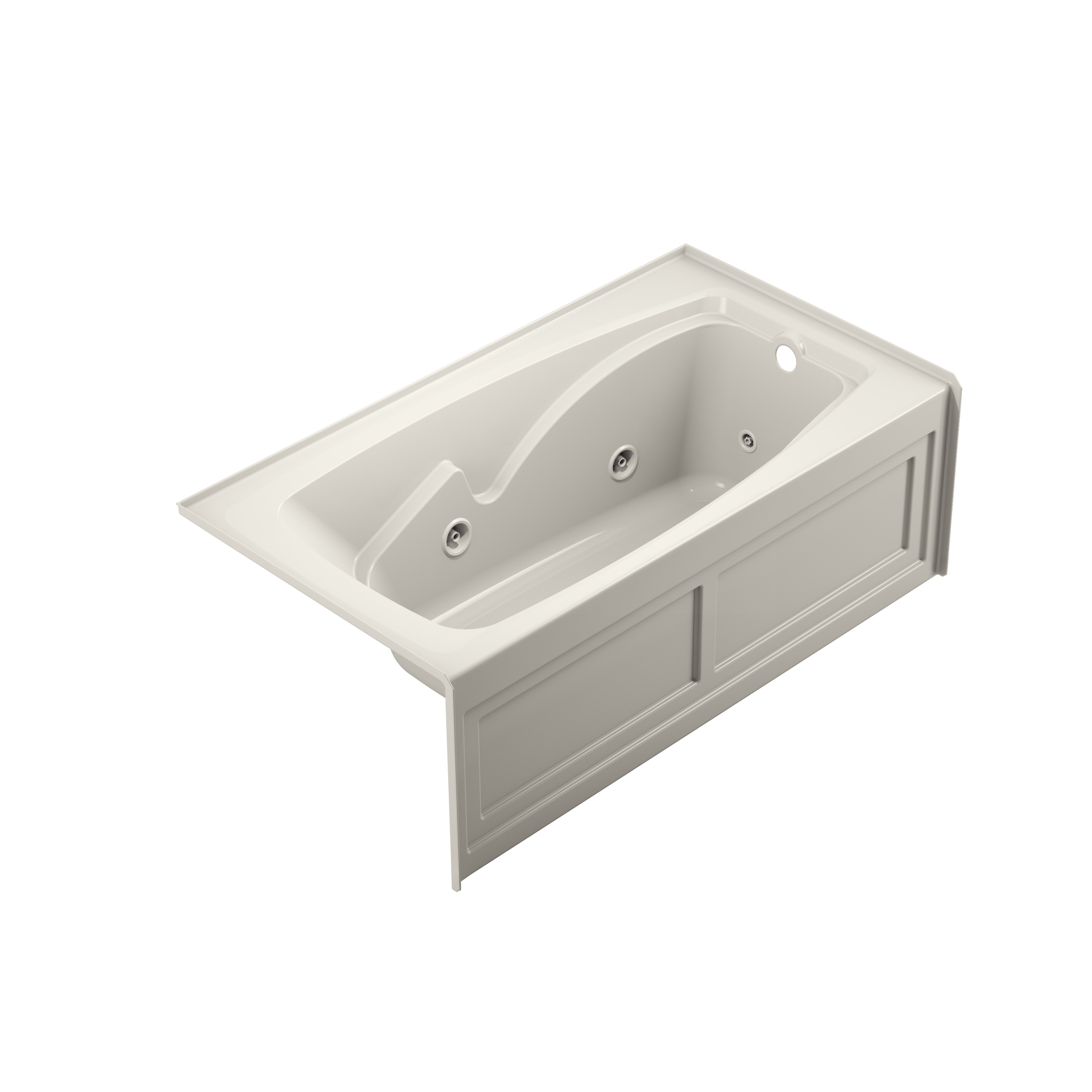 Jacuzzi NG61969 CETRA 32-in x 60 Oyster Acrylic Rectangular Alcove Whirlpool tub ( Right Drain )