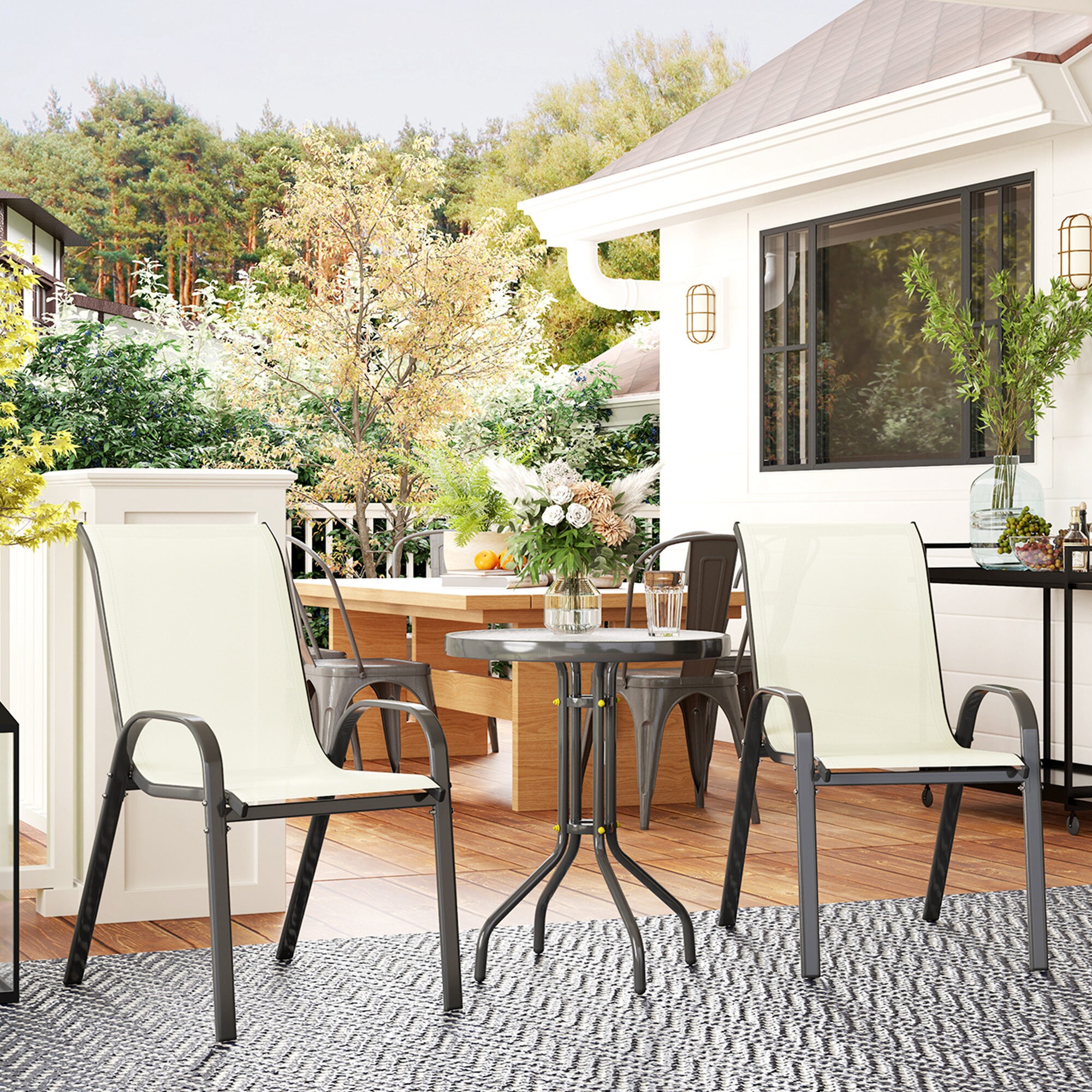 Outsunny 84G-682V00BG Patio-Tables - View #2