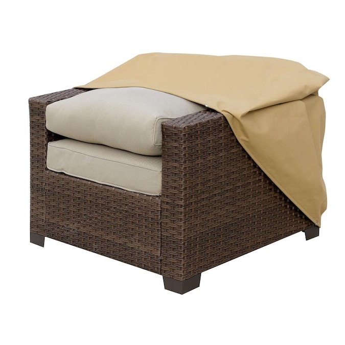 Benzara Brown Polyester Patio Furniture, Rattan Patio Furniture Covers