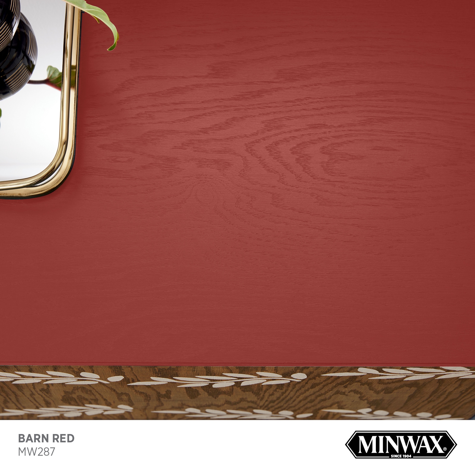 Wooden End Table Top MINWAX Barn Red 287