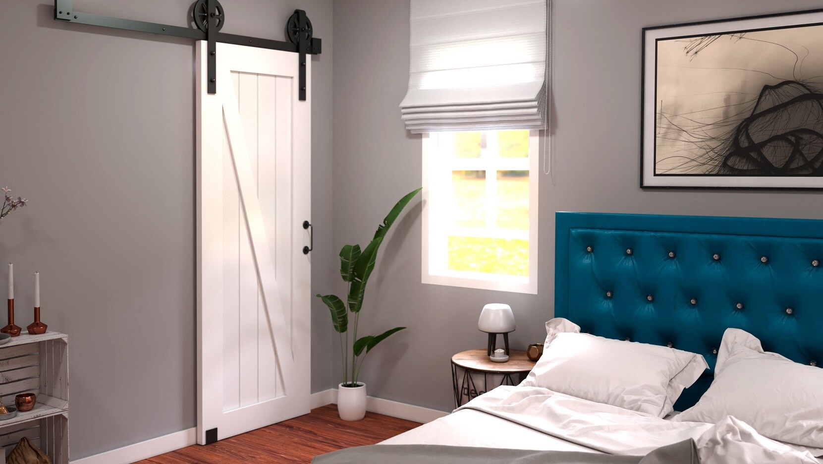 EightDoors B96WGBLACK Barn-Door-Roller-Kits - View #7