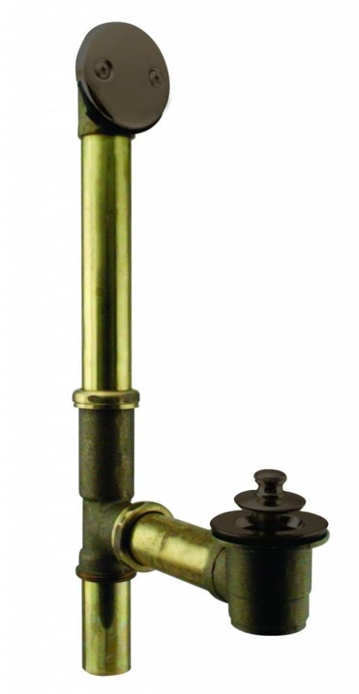 WESTBRASS D321-20G-12 Bath Waste and Overflow Twist and Close- 14" Make-up, 20 Ga. Tubing In Oil Rubbed Bronze
