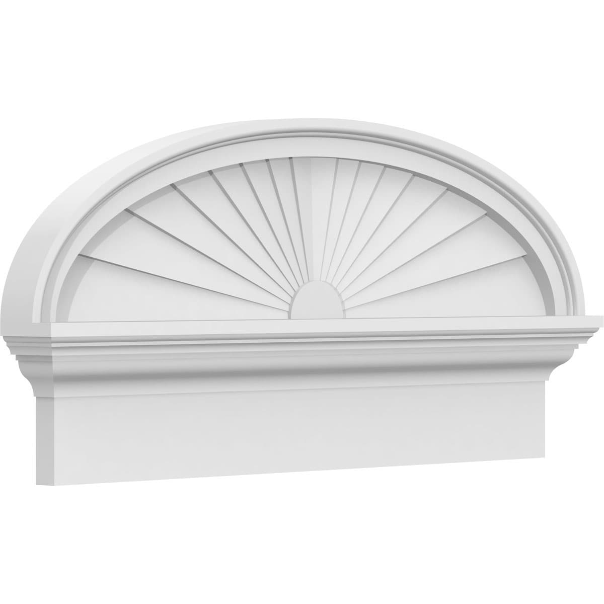 Ekena Millwork PEDPC028X140ELL01 28-in W x 13.875-in L PVC Pediment