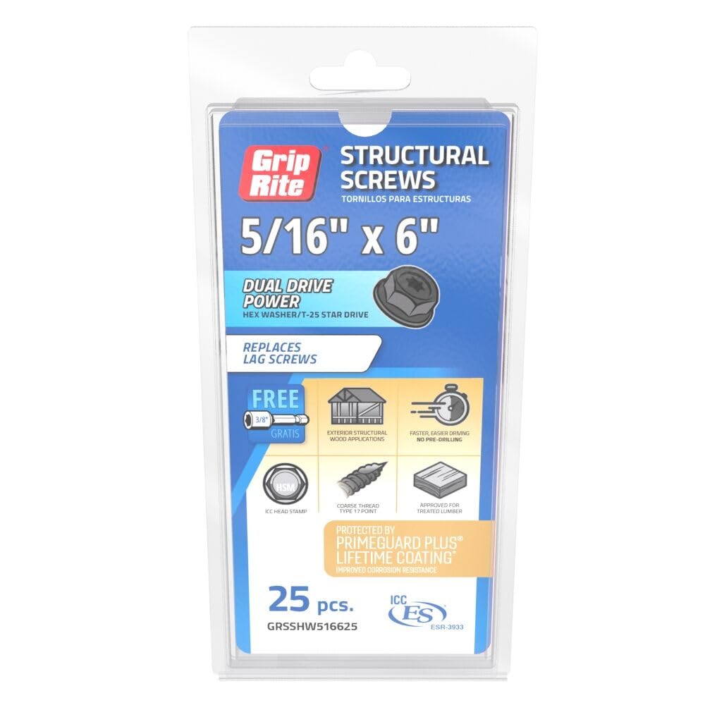 Grip-Rite GRSSHW516625 Lag-Screws - View #3