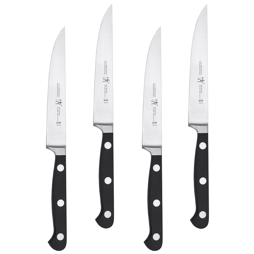 L Series 4-Piece Fine-Edge Steak Knife Set, Forged German Steel